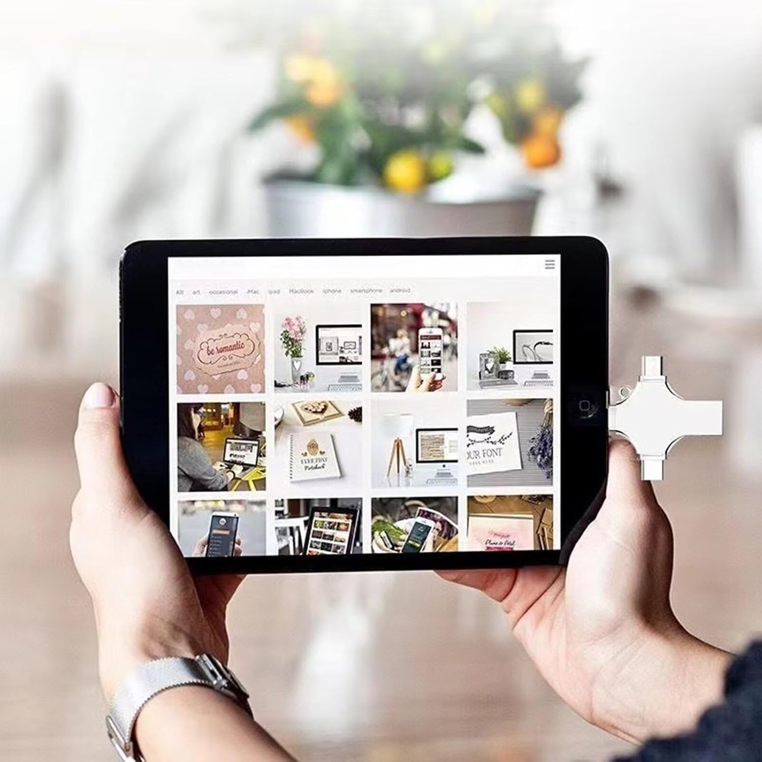 Weistiy 64GB 4-In-1 Port USB 3.0 Flash Drive Memory Stick for I-Pad Samsung for I-Phone5/6 for I-Phone7/8/X Android, for Ios, for I-Phone, Laptop, PC image number 3