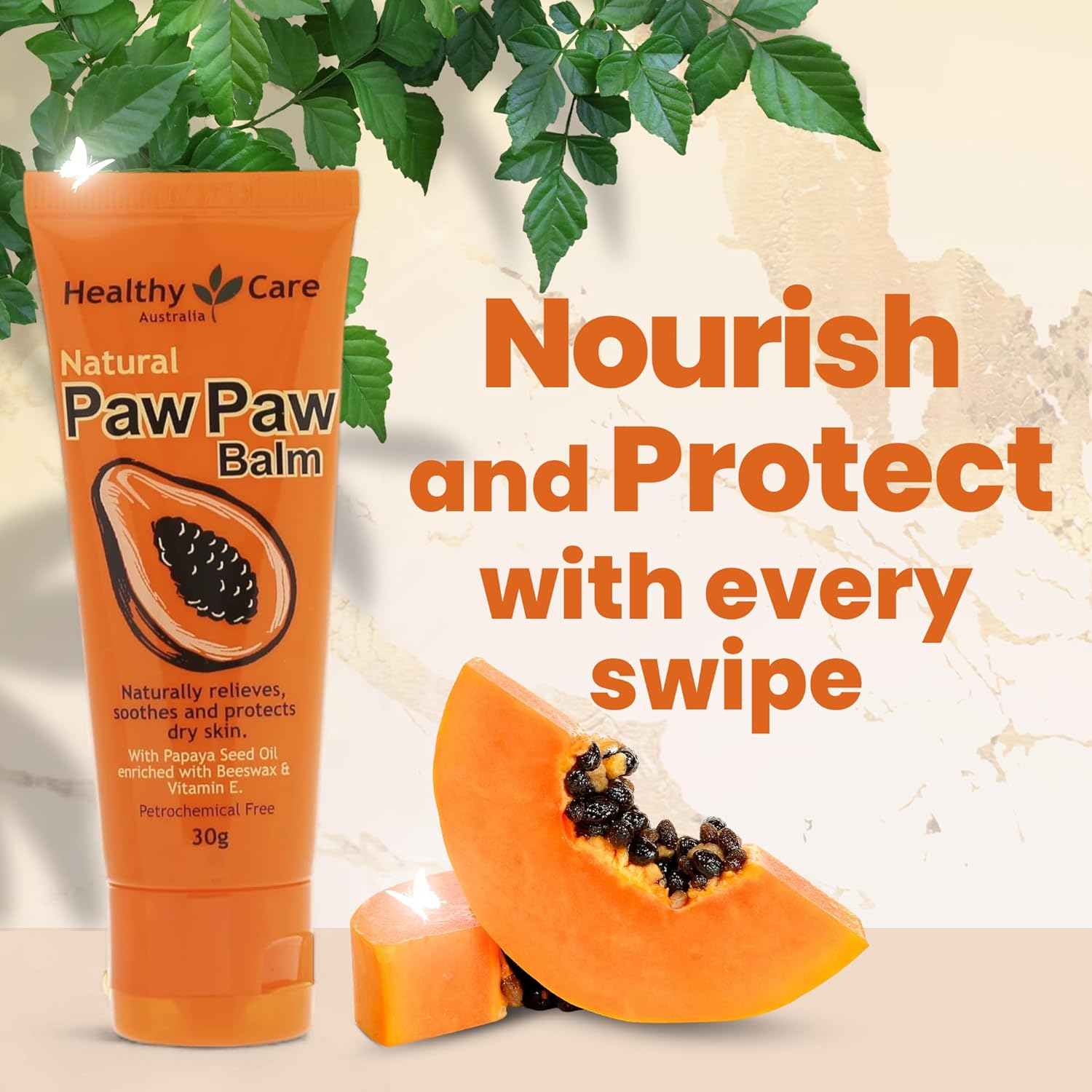 Healthy Care Paw Paw Balm, Orange, 30 G (Pack of 2) image number 3