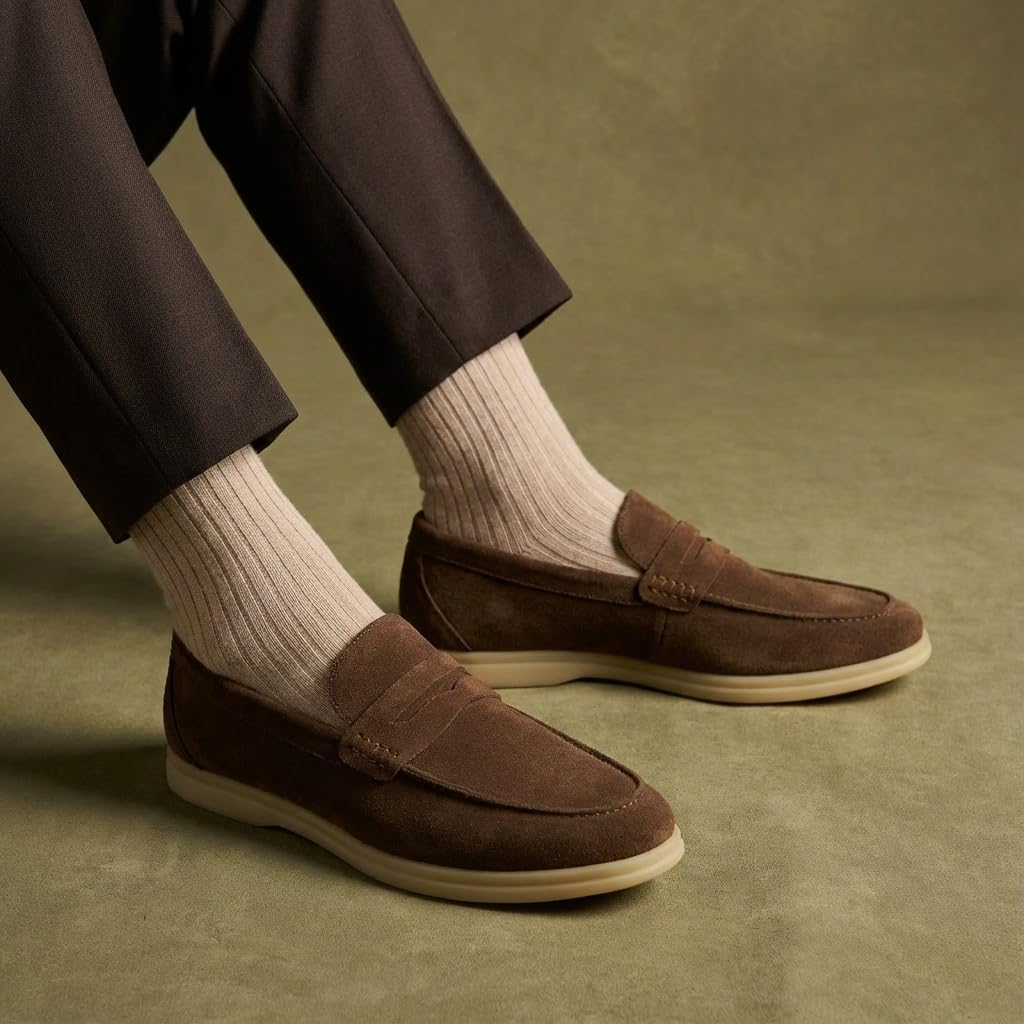 CUSHIONAIRE Men'S Selby Genuine Leather Loafers &ndash; Memory Foam, Rubber Sole, Wide Widths Available image number 2