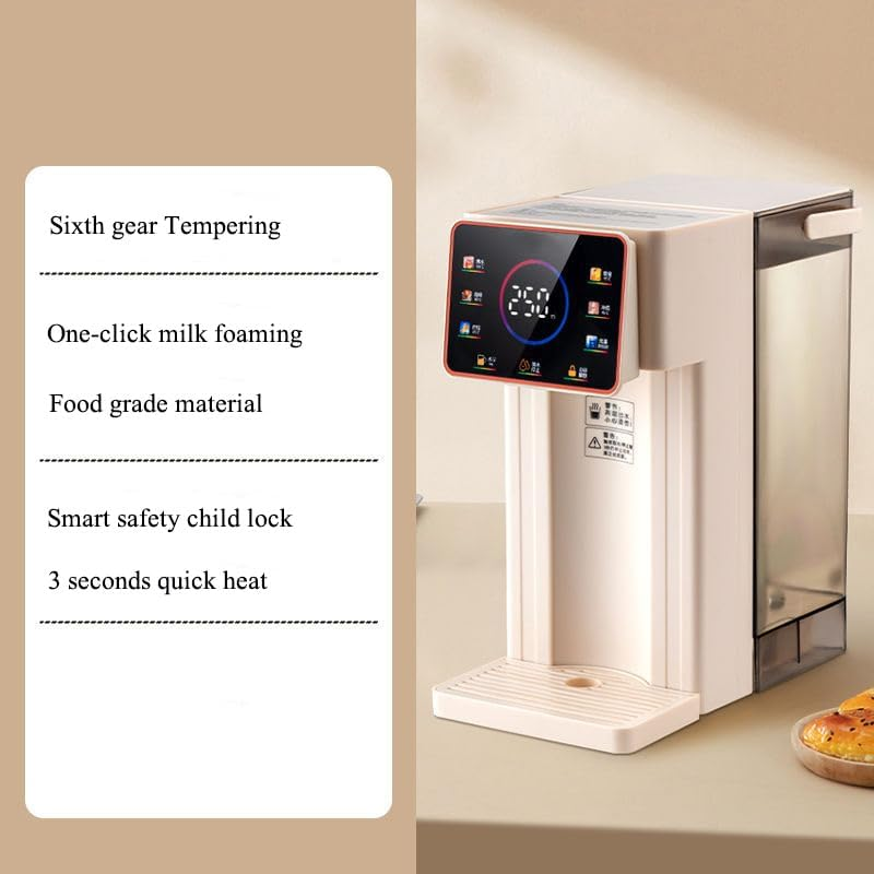 Instant Cold Hot Filter Water Dispenser, 2000W Desktop Small Instant Water Dispenser, 6 Temperature Settings, 3 L Capacity, 3S Quick Heating, LED Touch Screen, for Homes Offices Schools image number 1