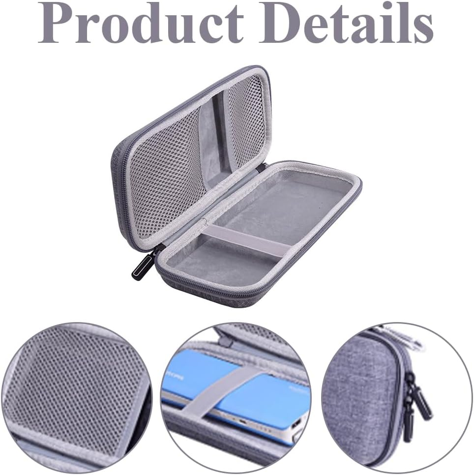 Cable Organizer Bag,Portable Charger Case,Travel Cord Organizer,Battery Pack Storage Holder,For Fast Charging Battery(Grey) image number 2