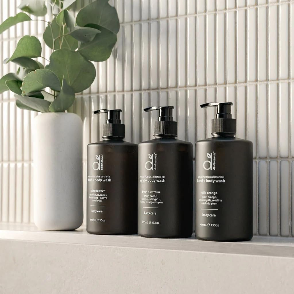 Dindi Naturals Wild Orange Botanical Hand & Body Wash 400Ml | Uplifting Citrus Scent | Natural, Palm Oil Free, Vegan Cleanser with Australian Extracts