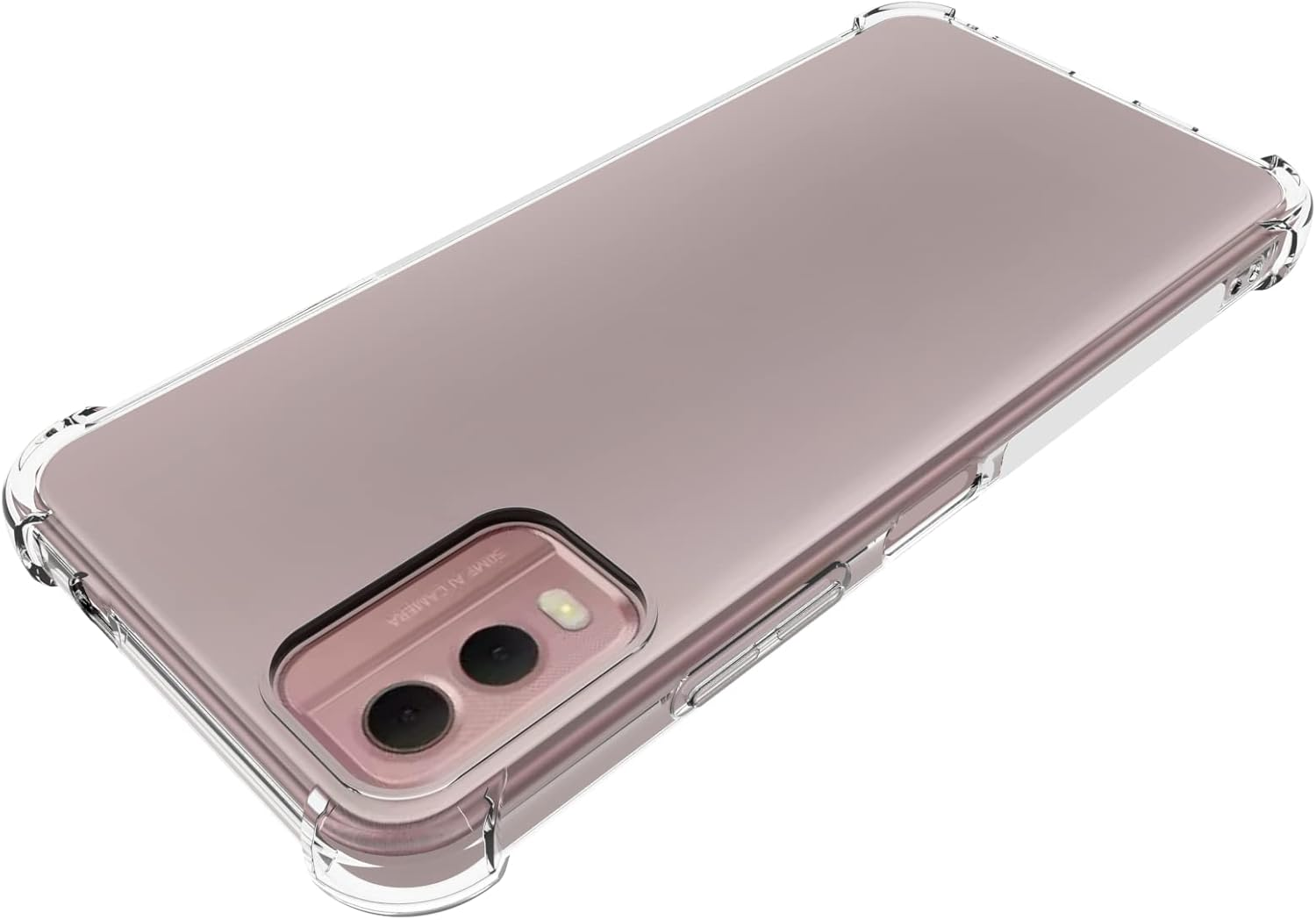 USTIYA for Nokia C32 4G Case Clear TPU Four Corners Cover Transparent Soft image number 1