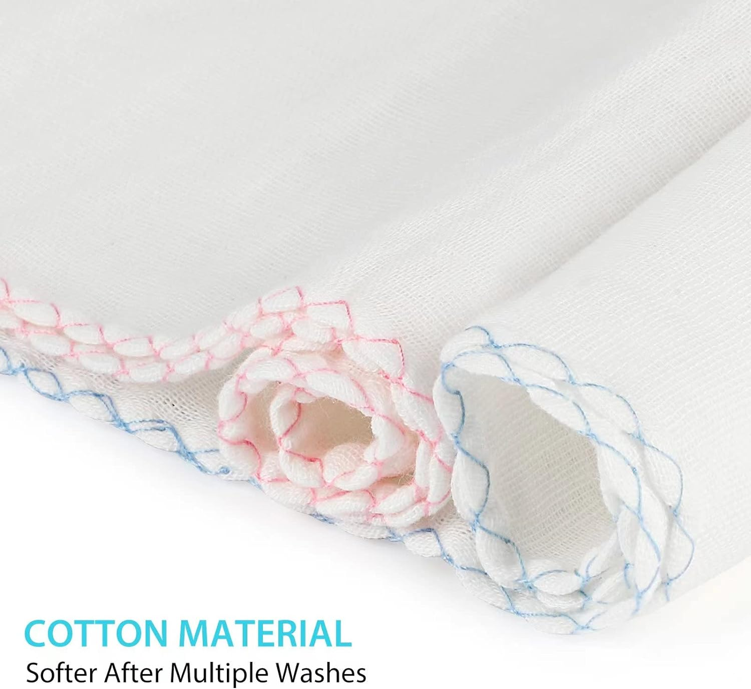 20 Pack Muslin Face Cloths, Reusable Face Cloth 30X30Cm/11.8X11.8In, Muslin Cloths Soft and Light for Makeup Remover, Non-Fluorescent Cotton for Baby image number 1