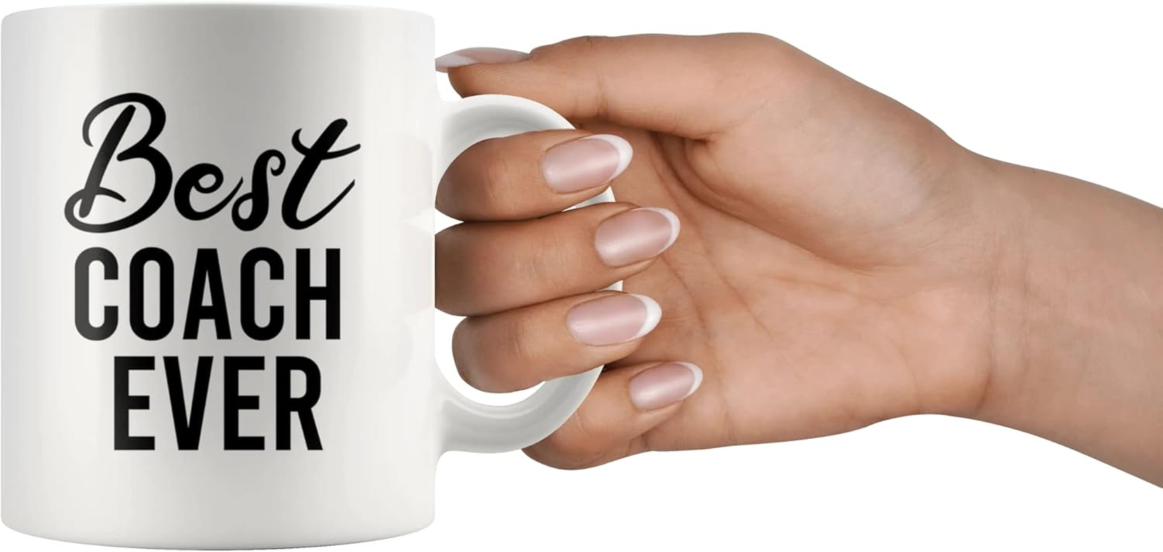 Best Coach Ever Coach Gifts Sports Gym Instructor Trainor Teacher Team Manager Mentor for Birthdays Valentines Appreciation Drinkware Ceramic Coffee Mug 11 Oz White image number 1