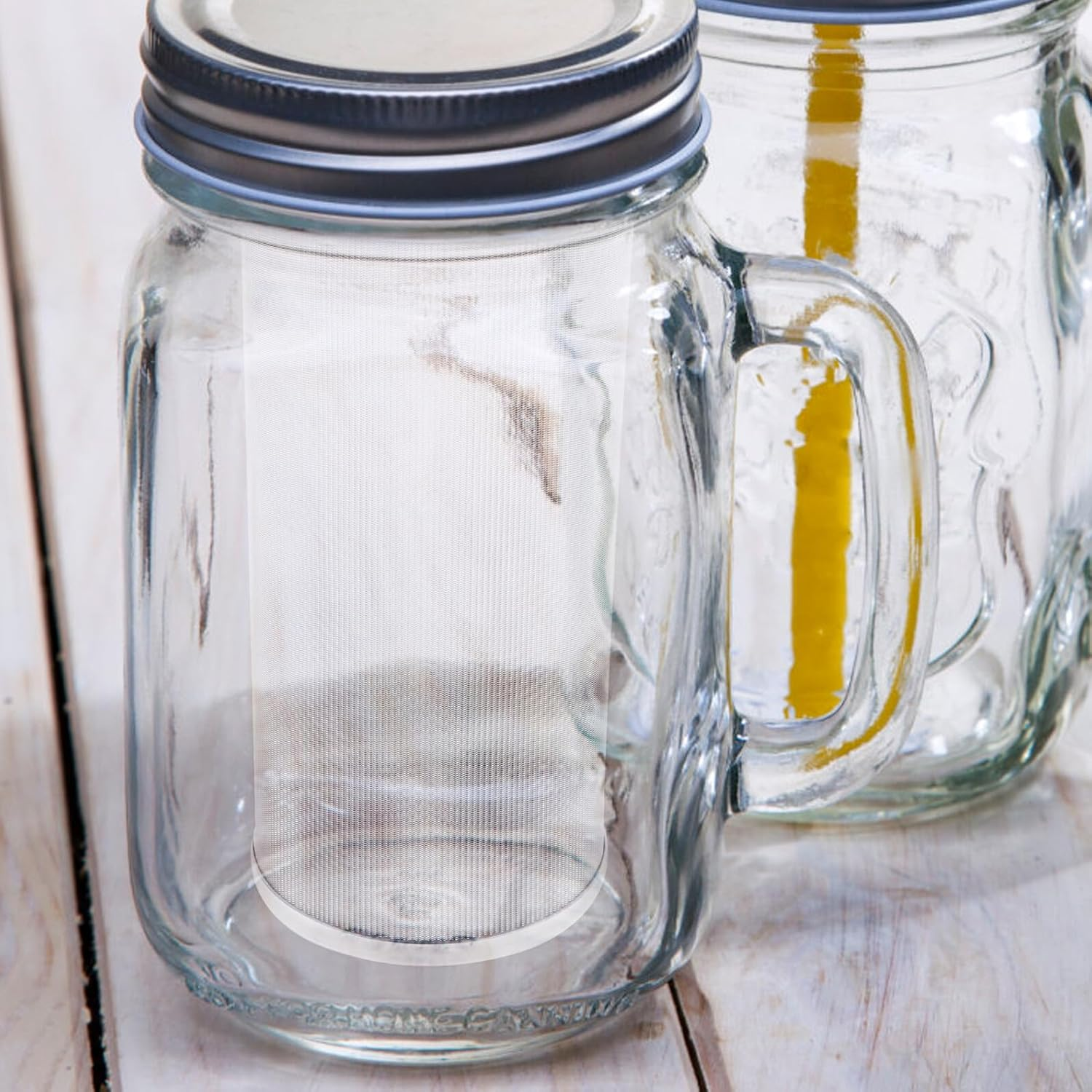 LALADEFIEE Stainless Steel Coffee Filter Mesh Strainer 8X15Cm Reusable Tea Infuser 304 Food-Grade Filter for Home Office Travel Brewing