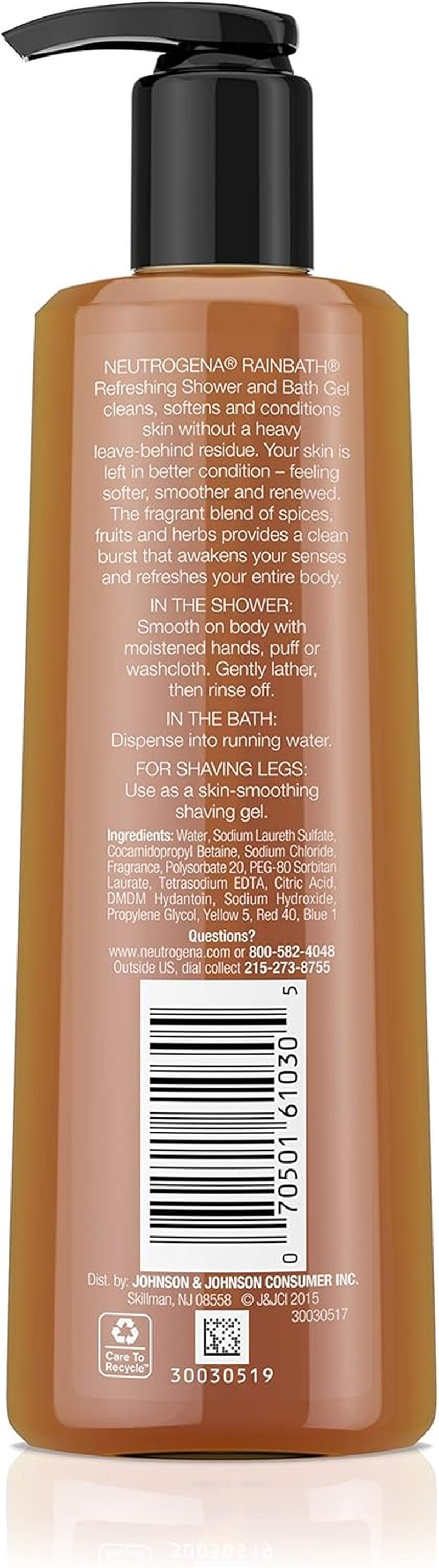 Neutrogena Rainbath Gel, Original, 8.5 Ounce image number 3