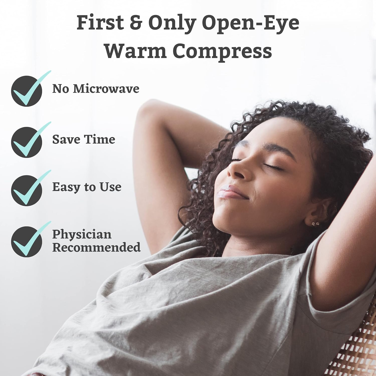 Tearrestore Open-Eye Warm Compress Mask for Dry Eyes - Best Heated Eye Compress Mask for Styes and Eye Irritation - Reusable, Convenient, Effective, & FDA Cleared image number 5