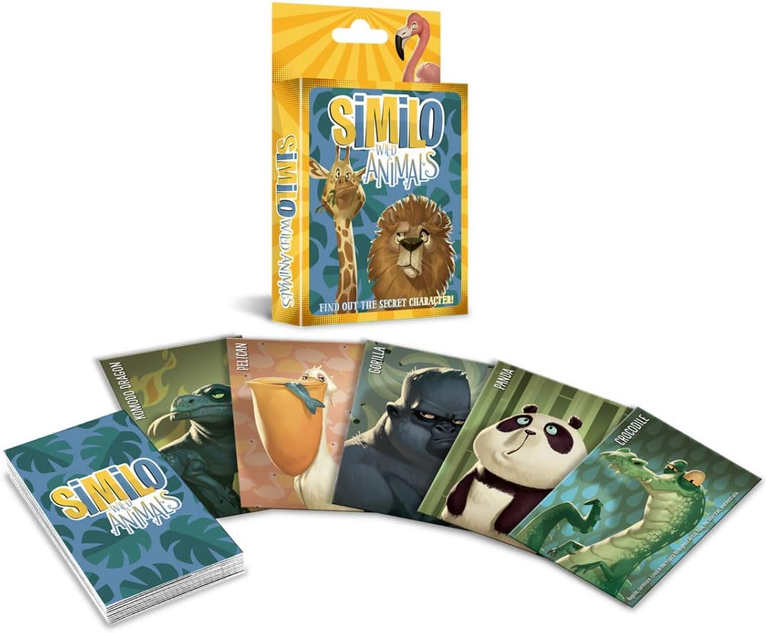 Similo - Wild Animals - Cooperative Card Game for 2-8 Players, Guess the Secret Animal