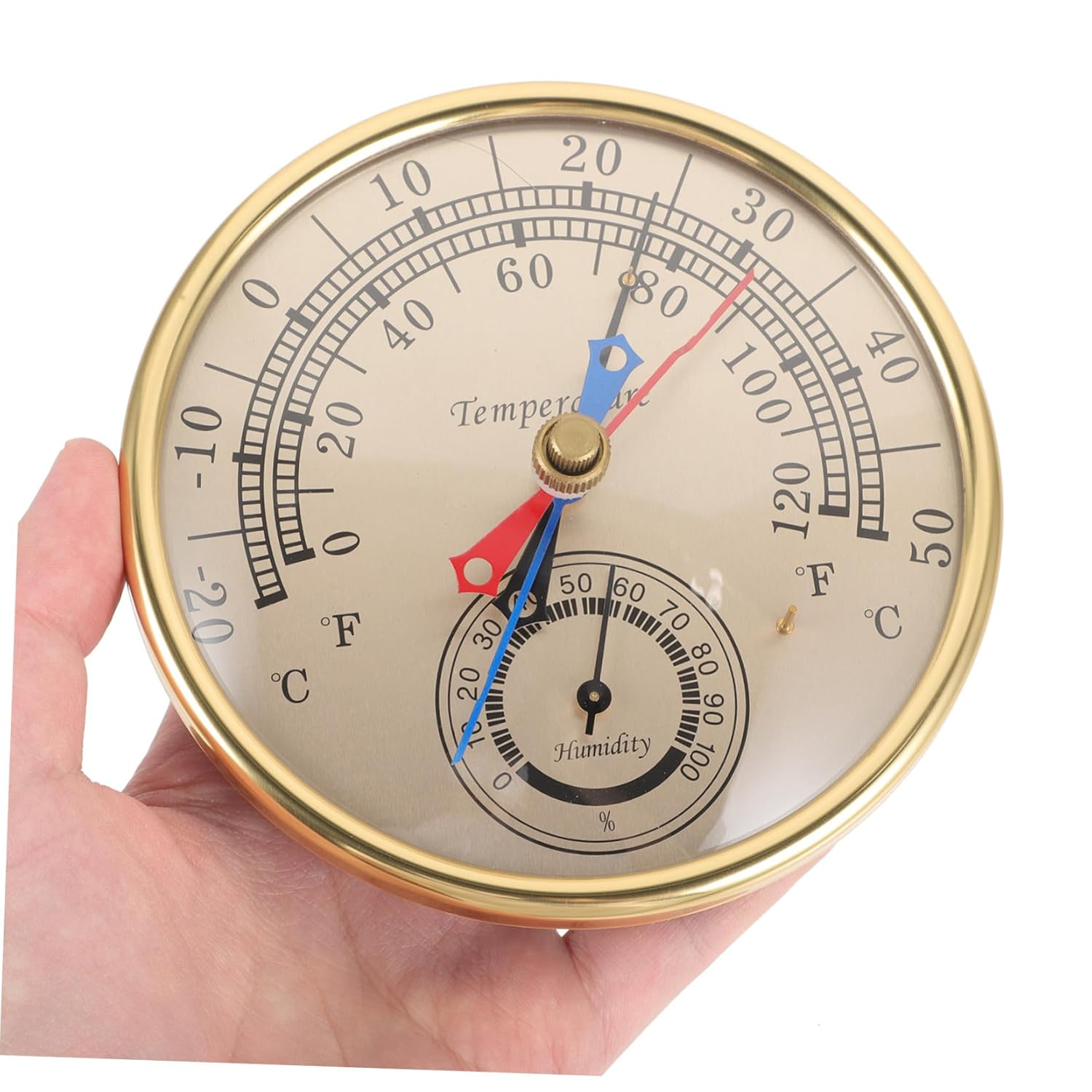 DECHOUS Thermometer and Humidity Gauge for Indoor and Outdoor Use, Wall-Mounted Room Thermometer for Greenhouses and Hotbeds, Max-Min Temperature and Humidity Monitoring Tool image number 1