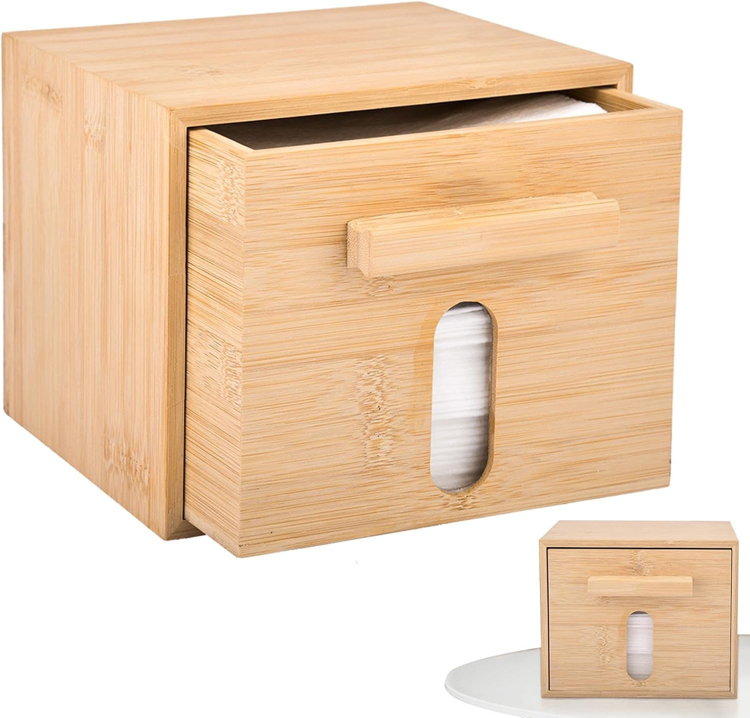 Face Towel Box, Clean Towel Holder, Makeup Remover Wipes Container 7.48X6.3In, Stylish and Functional Container, Cosmetics Organizer for Bathroom, Living Room