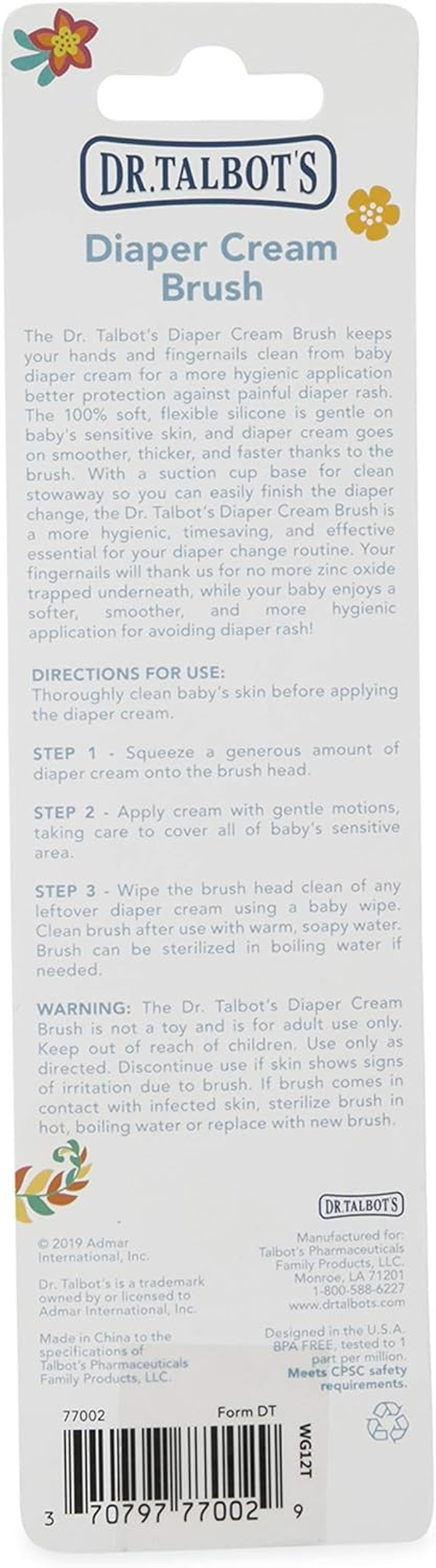 Dr. Talbots Silicone Diaper Cream Brush with Suction Base, Aqua image number 5