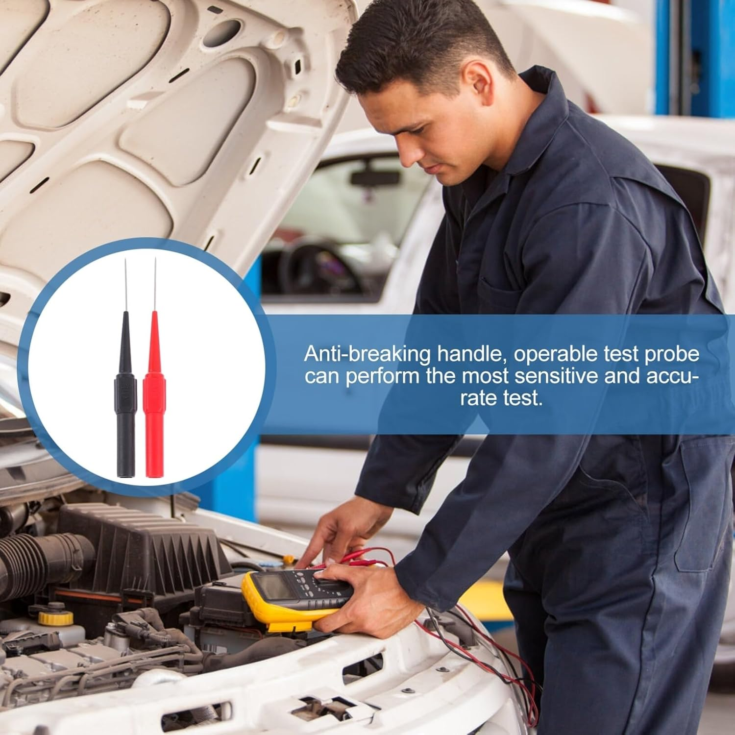 Multimeter Test Probe Needle Tips with Insulation Piercing for Automotive Electrical Testing and Vehicle Maintenance Tools image number 1