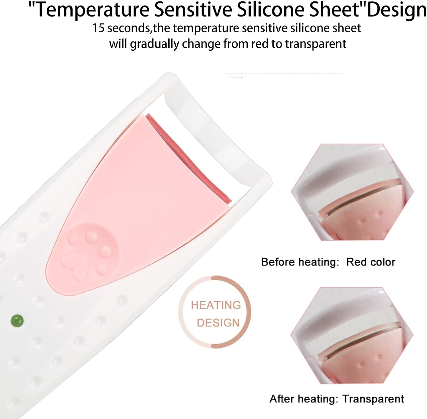 Marhynchus Heated Eyelash Curler, USB Rechargeable Electric Curler for Quick Curling, 24 Hours Lasting, Wide Angle Design image number 3