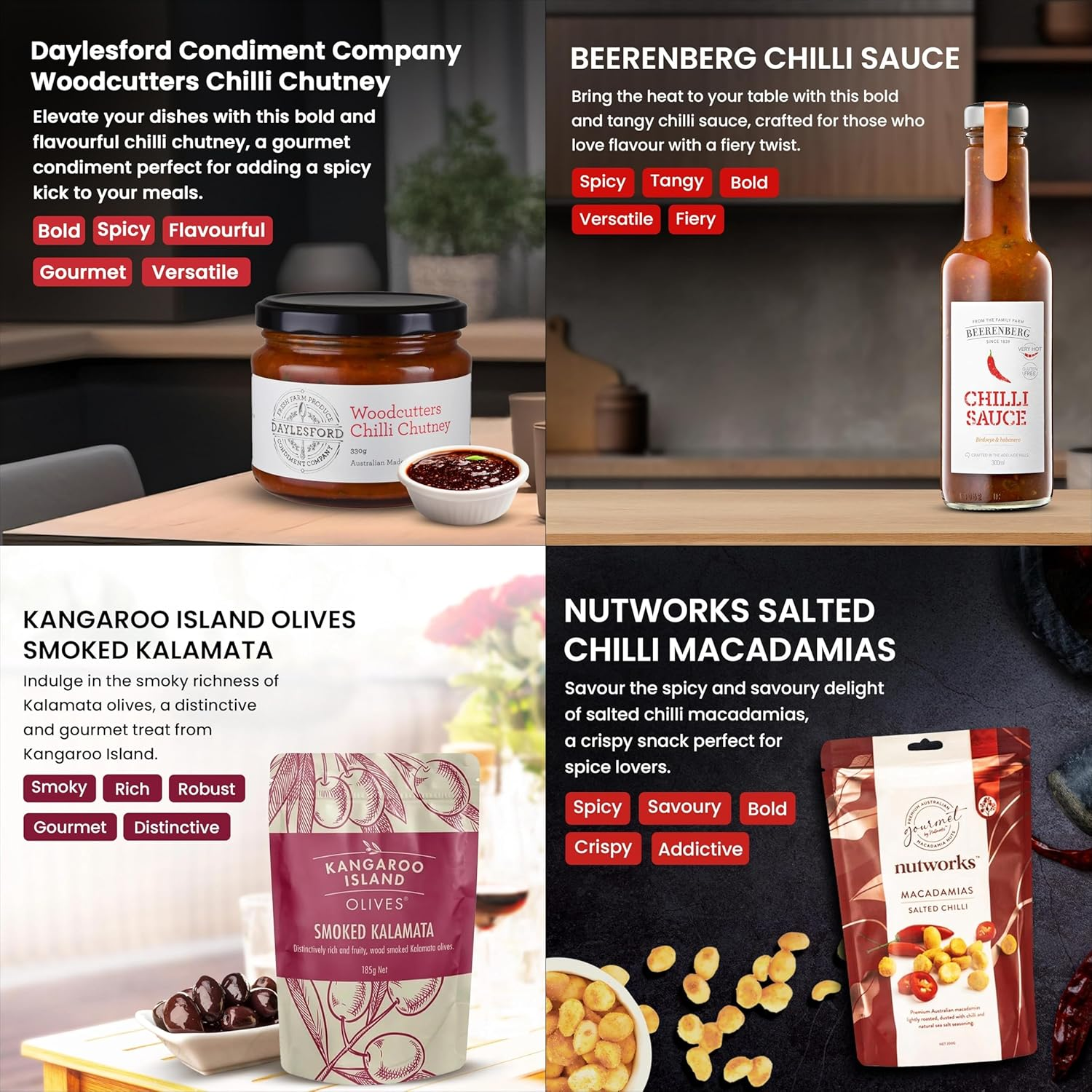 Luxury Gourmet Hamper with Shiraz, Artisanal Crackers, Chilli Delicacies & Quality Chocolates, Thoughtful Birthday or Thank You Gift image number 3