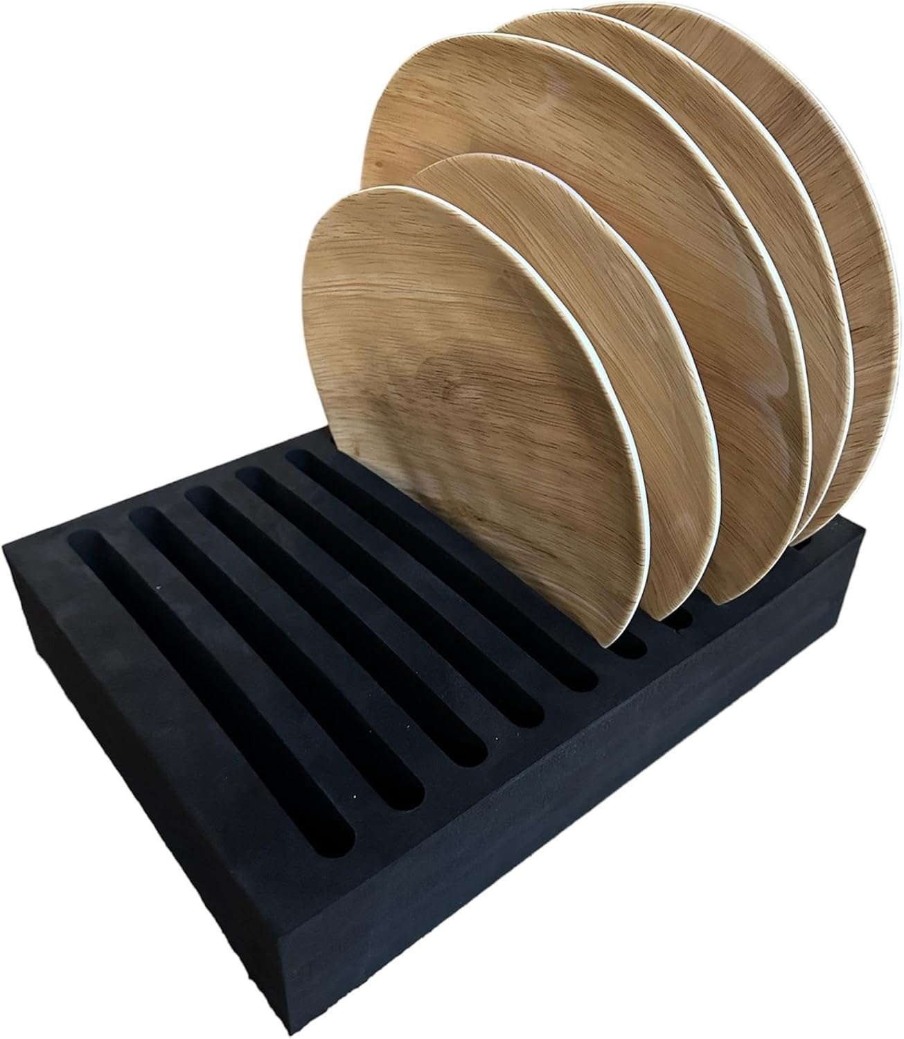 Liberty Leisure UK Liberty Leisure Caravan & Motorhome EVA Plate Holder - Camping Accessories, Kitchen Storage, Plate Rack, Campervan Essentials, Cupboard Organizer for Plate