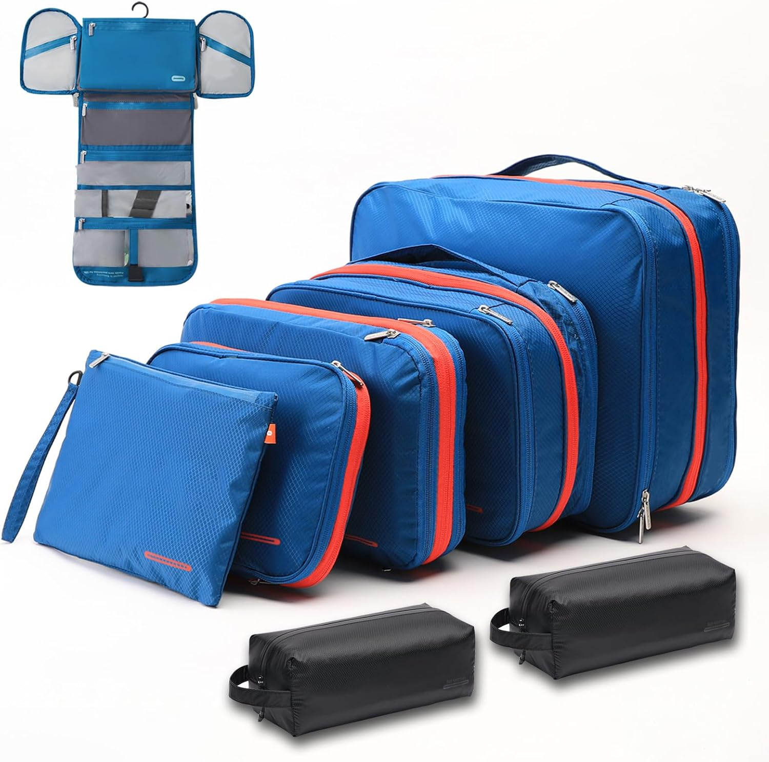 Bee Nesting Waterproof Compression Packing Cubes 5 Sets, Large Travel Packing Organizers for Carry on Luggage, 2 Sides Expandable Storage Bags for Backpacking, Suitcases image number 6