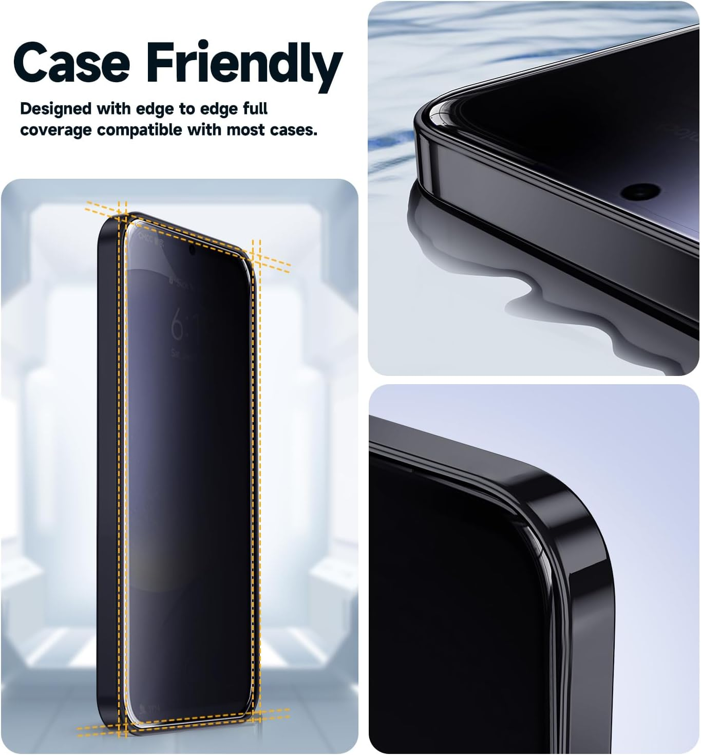 MAGIC JOHN 2 Pack for Samsung Galaxy S24 Plus/ S24+ Privacy Screen Protector 6.7 Inch, Anti-Spy Tempered Glass Film, Auto Dust-Elimination Installation, Bubble Free, Case Friendly, Anti-Scratch image number 1