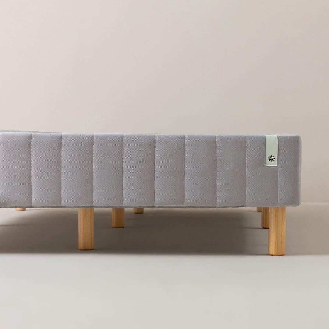 Zinus Queen Bed Base Ensemble 40Cm, Good Design Award Winner, Grey Fabric Quick Snap Mattress Foundation Metal Steel Frame image number 3