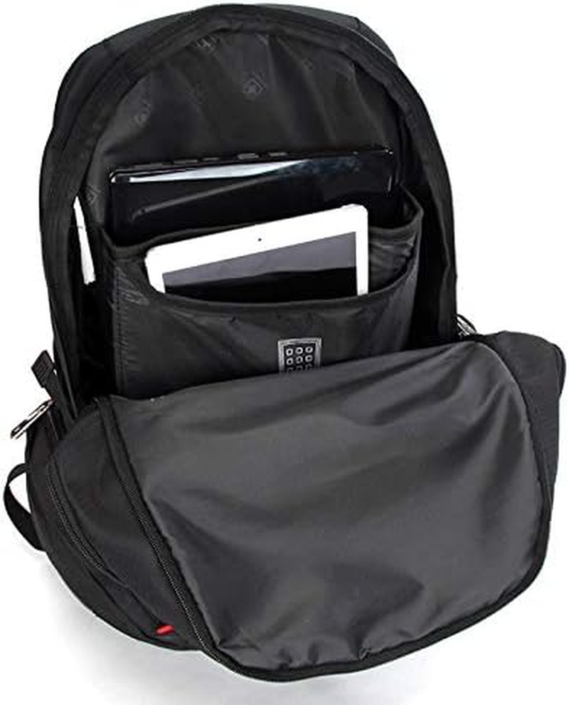 SWISSWIN Swiss Waterproof Business Backpack Travel Backpack College School Backpack Casual Daypack Daily Shoulder Bag SW8118 Black 17 Inch Laptop Notebook Backpack for Men Womens Boys Girls