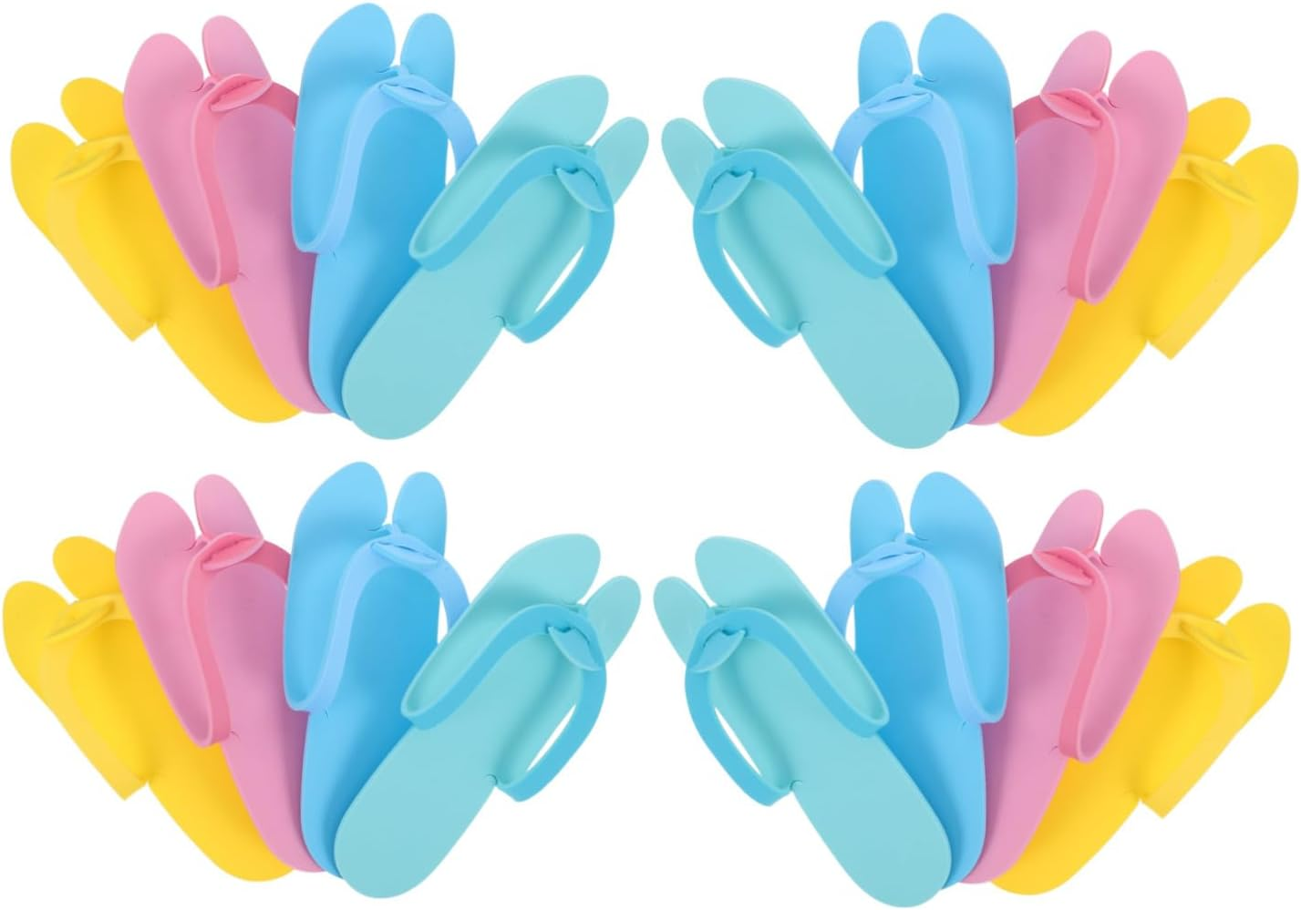 DECHOUS 8 Pairs Disposable EVA Anti-Slip Slide Slippers for Women Men Soft Colorful Shower Shoes for Hotel Spa Bath Salon Guests image number 6