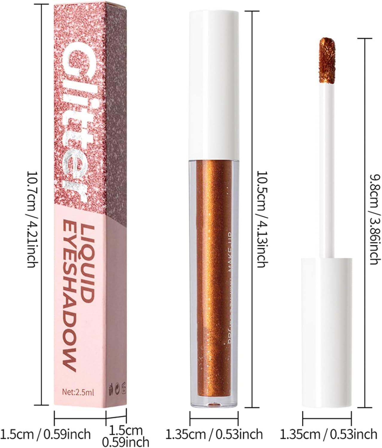 Miutii Metallic Liquid Eyeshadow with Glitter - Shimmering Highlighter Effect, Waterproof & Long-Lasting Sparkling Eye Makeup Blue One Size image number 1