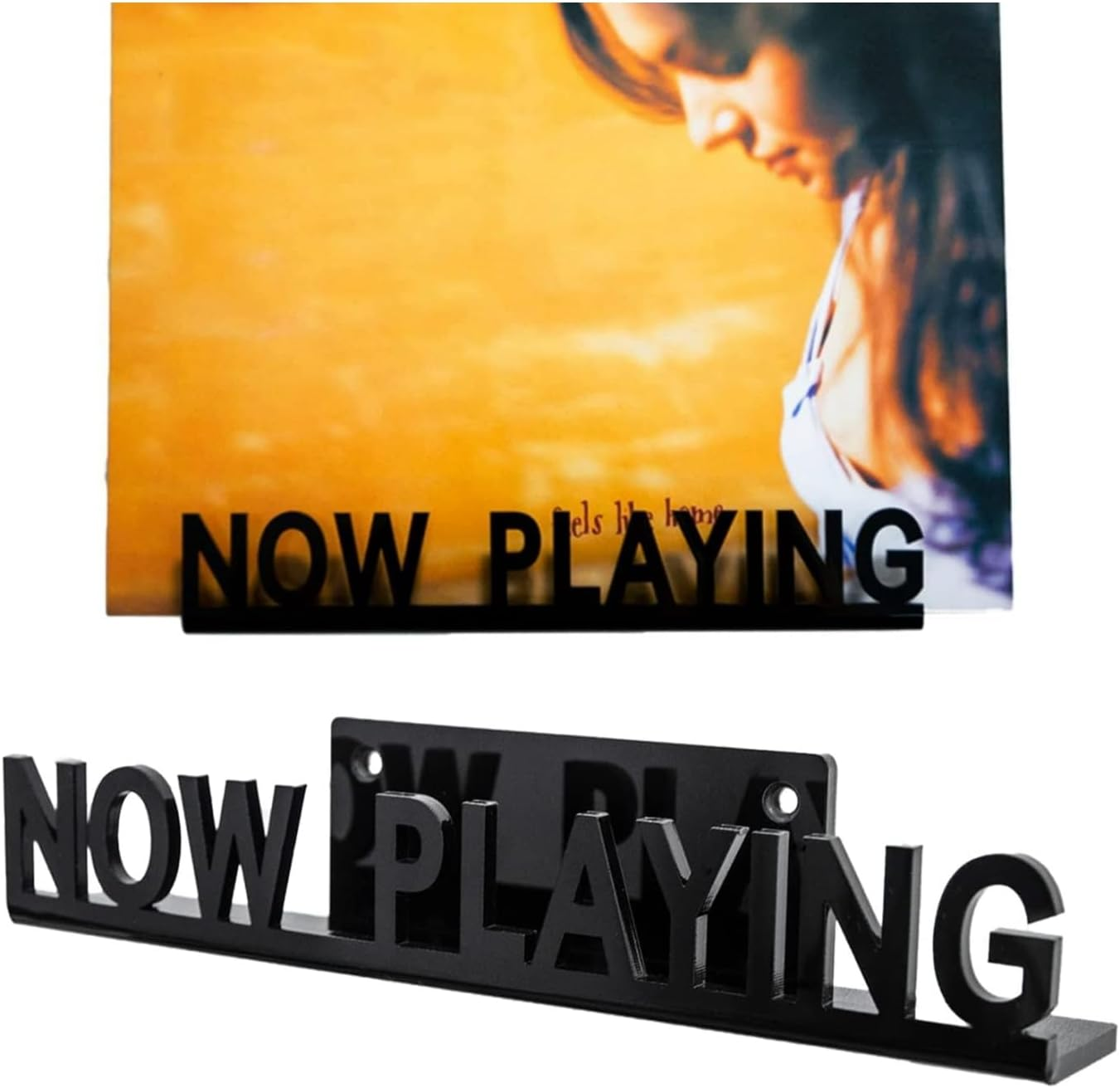 Shusmda Wall Mount CD Record Display Stand Now Playing Acrylic Vinyl Record Shelf for Home Decoration Black Easy to Use image number 6