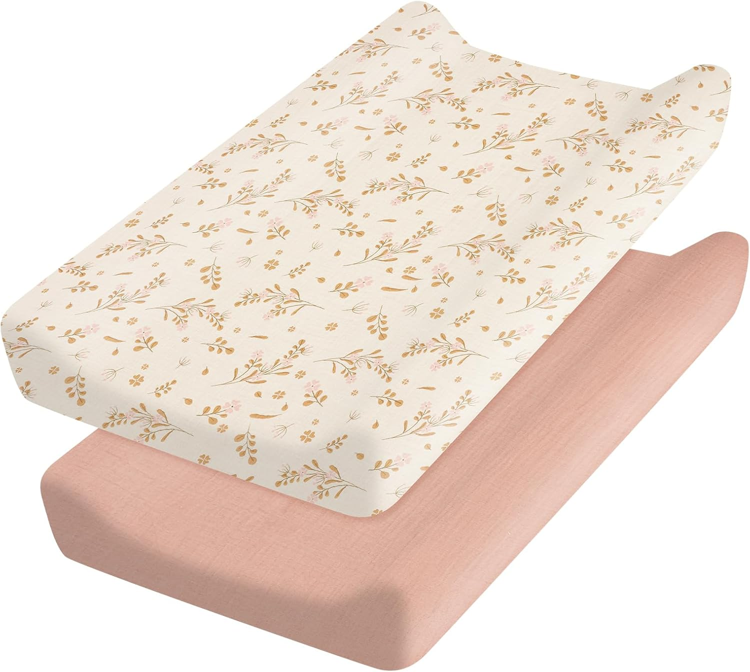 Changing Pad Cover, Baby Diaper Soft Changing Pad Sheets, Flexible Changing Table Pad Cover, Cotton Diaper Changing Pad, Comfortable Cotton Fitted Diaper for Baby Girls(Style 1) image number 1