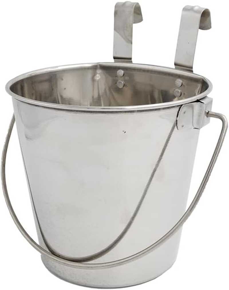 ZEEZ SS Flat Sided Bucket 2 Hooks 2L,