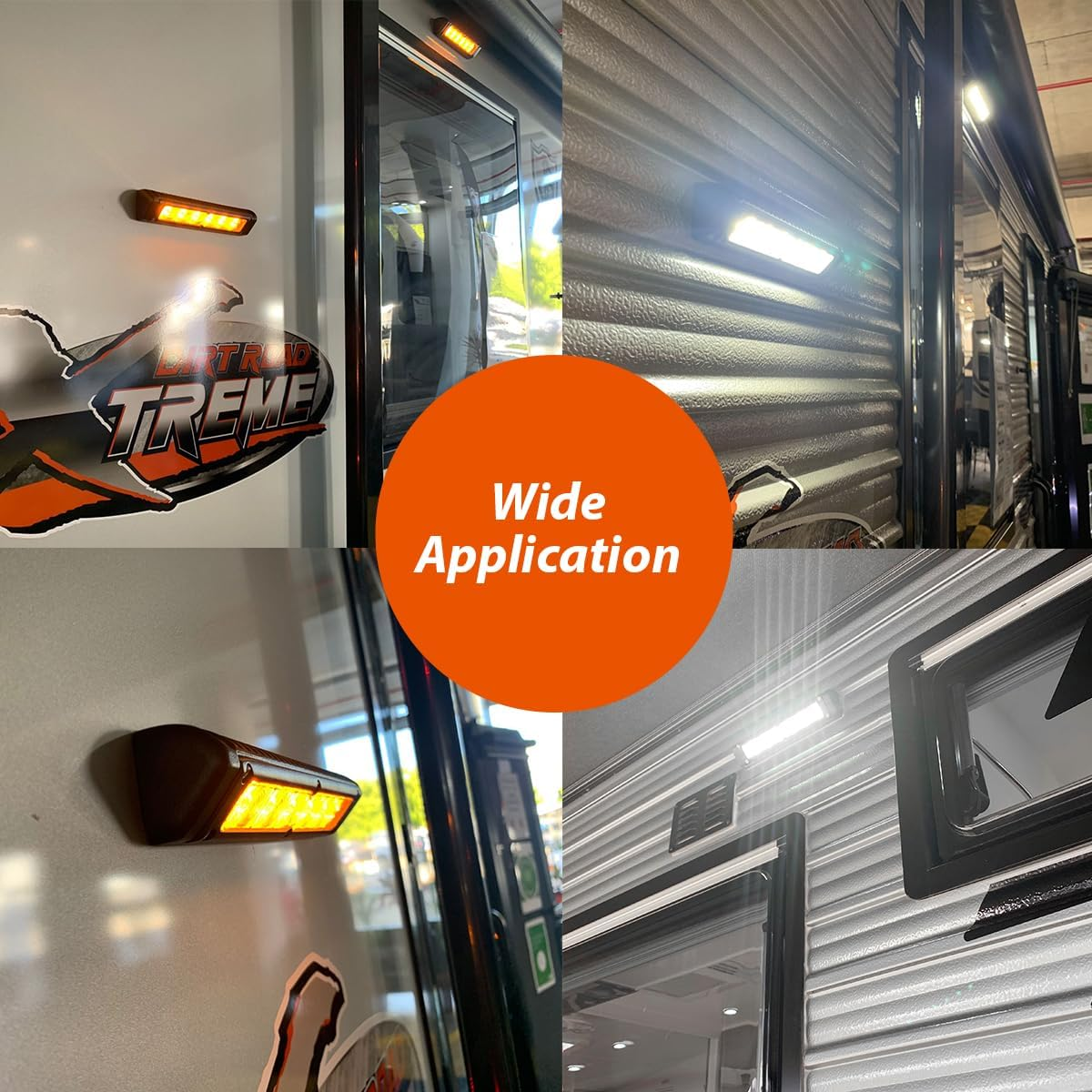 Dream Lighting 12Volt LED Interior Exterior Awning Strip Lights Cool White/Amber Waterproof IP65 Camping Wall Porch Lamp for RV Caravan Motorhome Campervan Boat Marine Yacht White Shell 11W image number 6