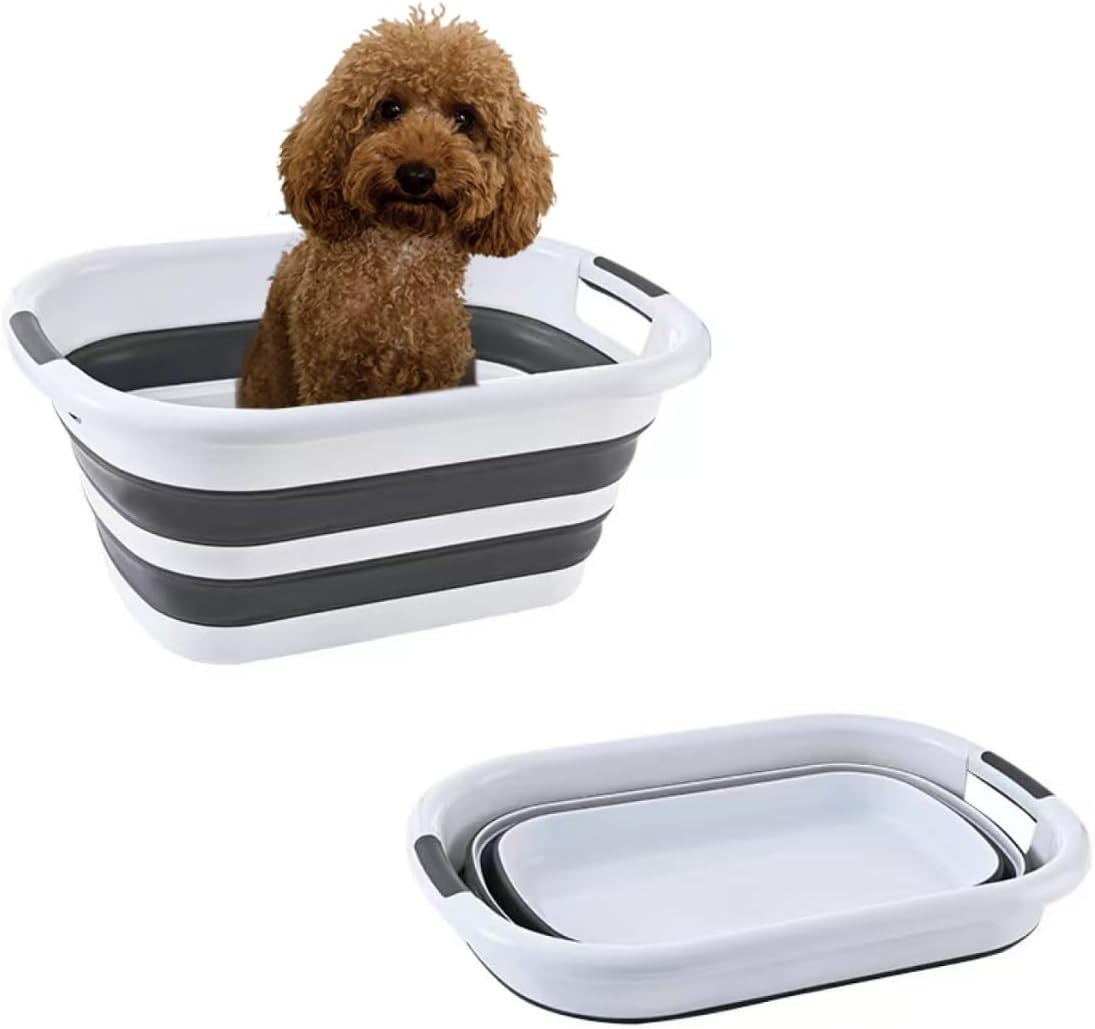 7.2Gal Dog Bathtub for Small and Medium Pets（Weight<40Lb）Multi-Functional with Hair Filter for Cat Bathtub and Dog Washing Tub at Home,Portable/Foldable Drainage Indoor Outdoor Washing Tub image number 2