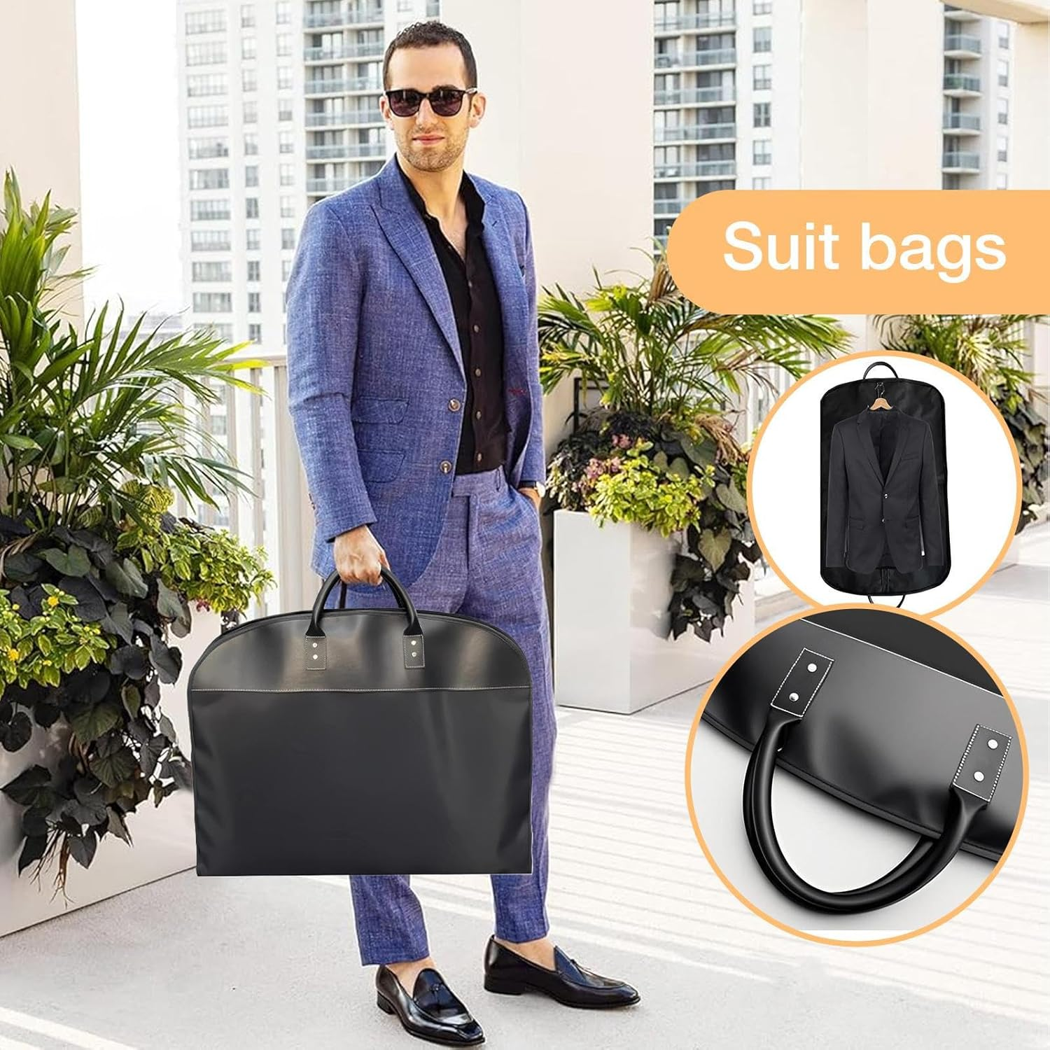 Waterproof Travel Garment Bag, Suit Carrying Pouch for Business, Formal Attire Duffel Bag with Lightweight Design and Easy Carry, Professional Accessory for Conferences, Meetings, Banquets, Academic image number 1