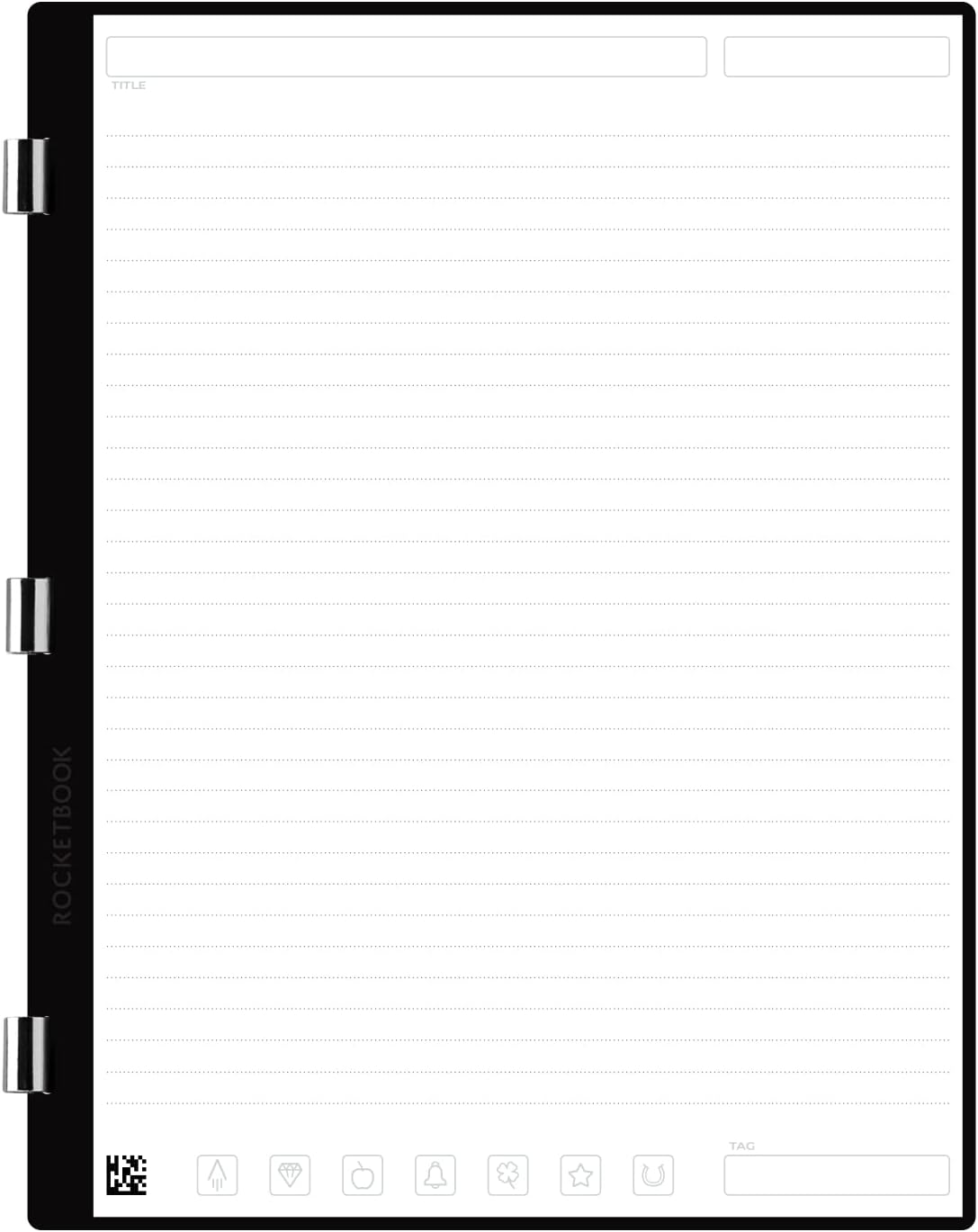 Rocketbook New Pro Daily/To-Do Page Pack | Scannable Pro Pages for to Do Lists and Agendas - Write, Scan, Erase, Reuse | 20 Sheets | Letter Size: 7.8 in X 10.5 In image number 1