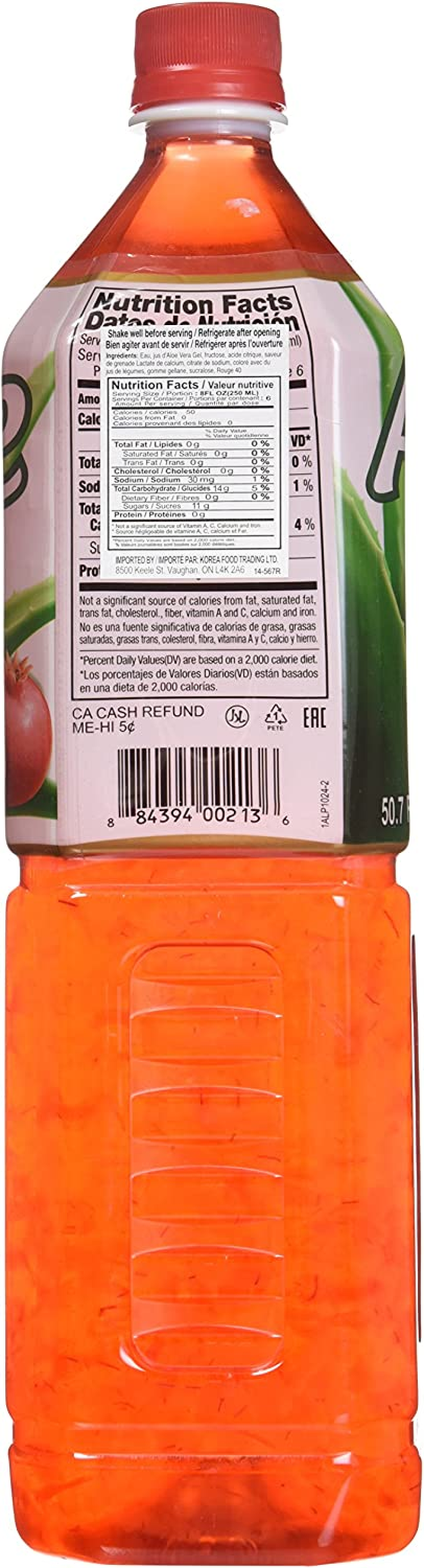 OKF Aloe Vera Pomergranate Flavored Drink 1.5 Liter (Pack of 3) image number 4