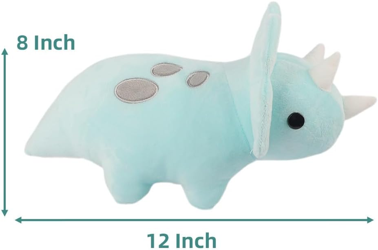 11.8 Inch Dinosaur Plush Triceratops Toy, Soft Sky Blue Plush Dinosaur Doll Plush Toy Suitable for Children, Girls, Boys