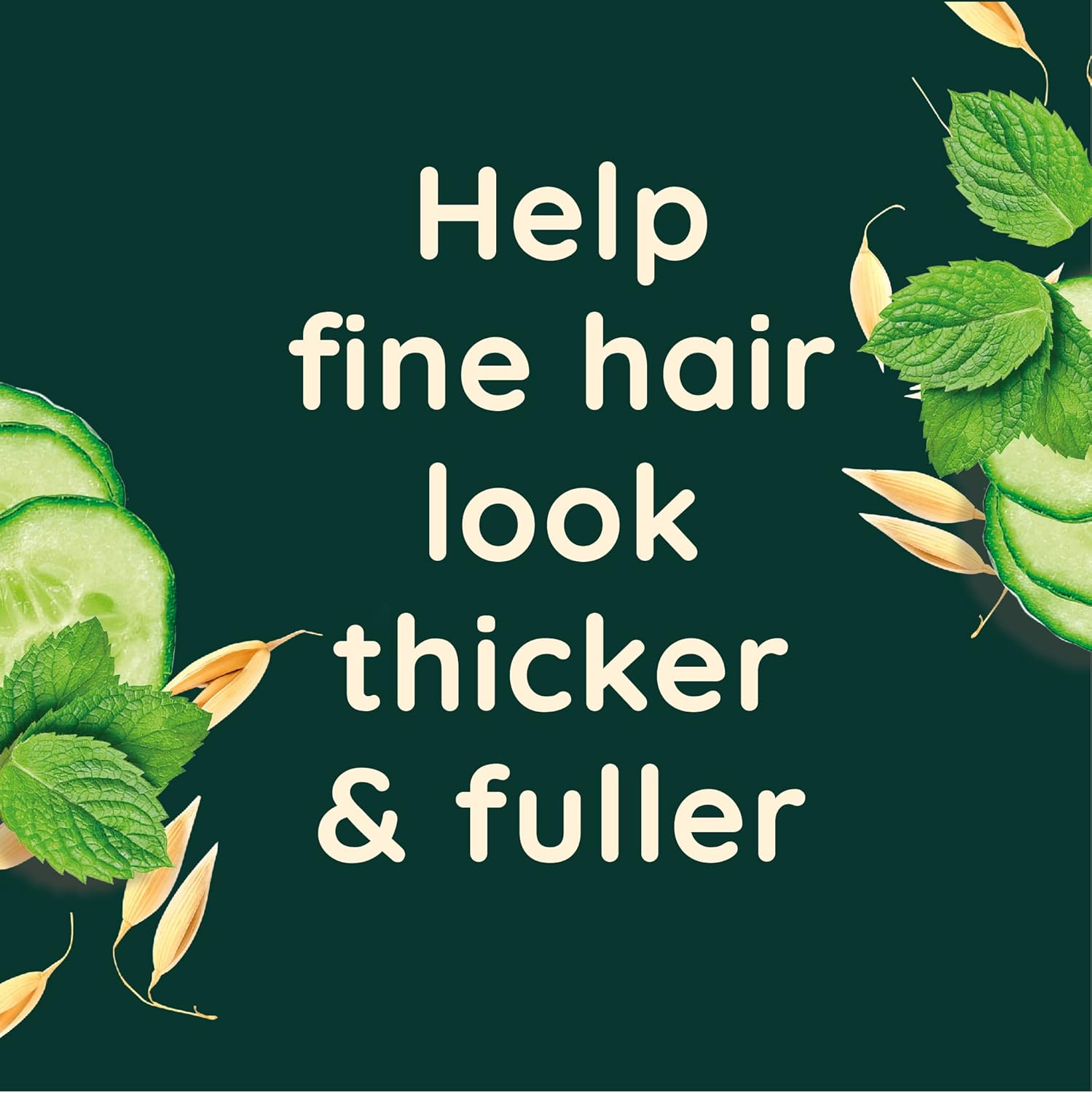 Aveeno Volumising Fresh Greens Scalp Soothing Mint, Cucumber and Rosemary Shampoo for Fine Hair 300Ml image number 3