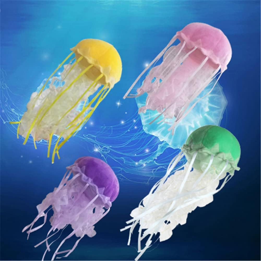 JIANEEXSQ Creative Colorful Jellyfish Stuffed Animal Simulation Sea Animal Jelly Fish Plush Toy for Kids'S Room Decor Birthday Gift (Blue) image number 2