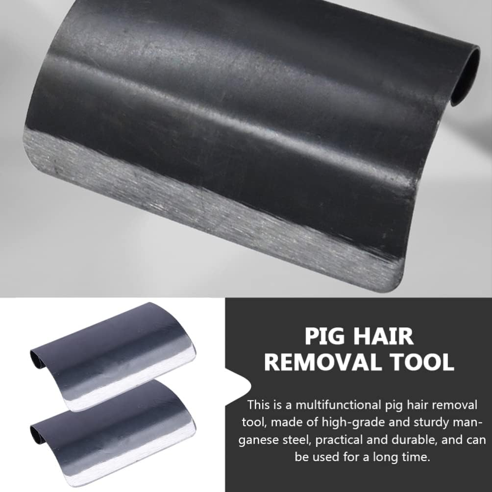 CALLARON 2Pcs Manganese Steel Pig Hair Scraper Tool Hair Remover for Pigs Cows Livestock for Home Farm Use image number 5