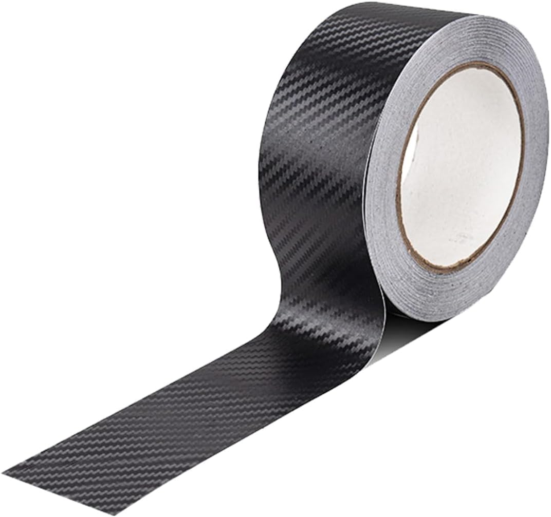 5CM X 7M Carbon Fiber Vinyl Wrap Tape Roll- Self-Adhesive 3D Dry Carbon Film for Chrome Delete, Car Door Edge Guards, Window & Door Detailing | Universal Blackout Tape for Cars & Motorcycles image number 4