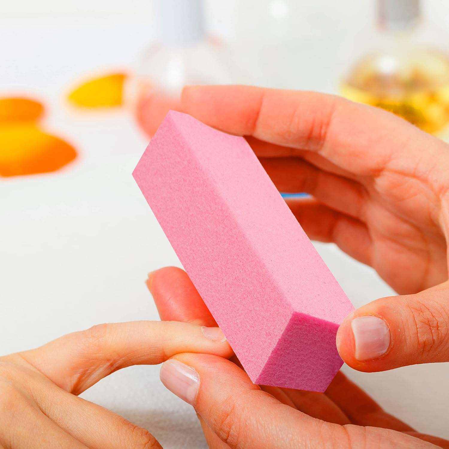 Natural and Acrylic Nail Buffing Blocks, 12-Pack, 4 Sided, Medium Grit (Multi-Colored) image number 2