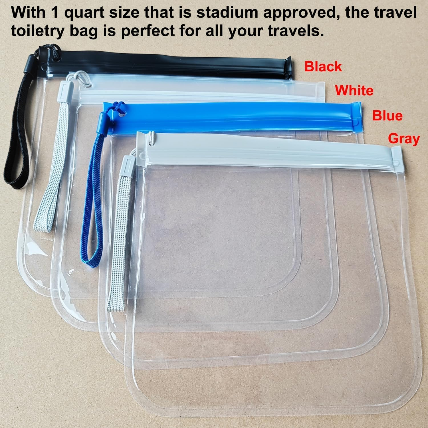 TSA Approved Quart Size Waterproof Liquids Bag, 4Pcs Clear TSA Approved Toiletry Bag Clear Liquids Bag,Tsa Approved Liquids Bags Clear Toiletry Bags,Tsa Approved Liquid Bags Leak Proof Liquid Bags image number 4
