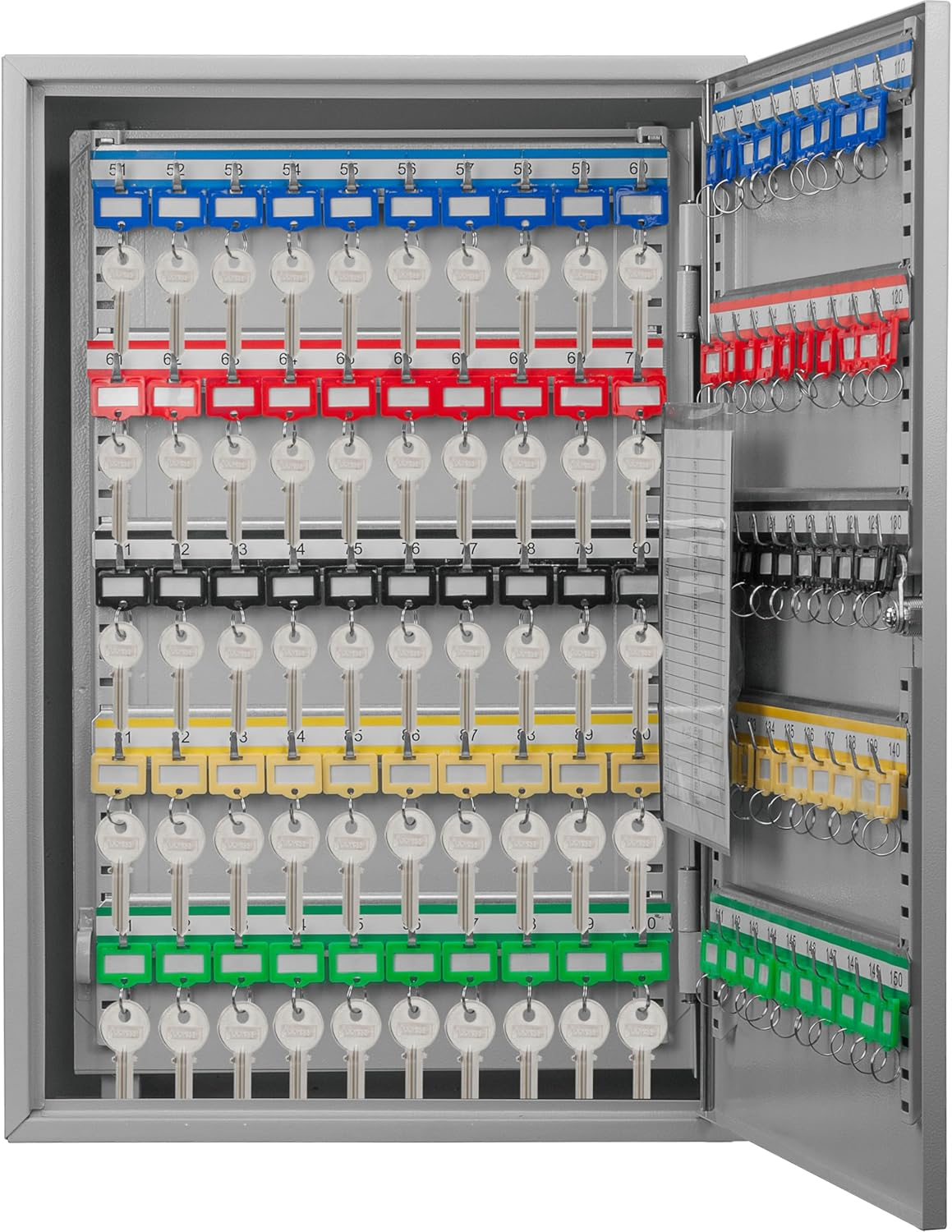 Barska 150 Position Key Cabinet with Key Lock, Grey image number 2