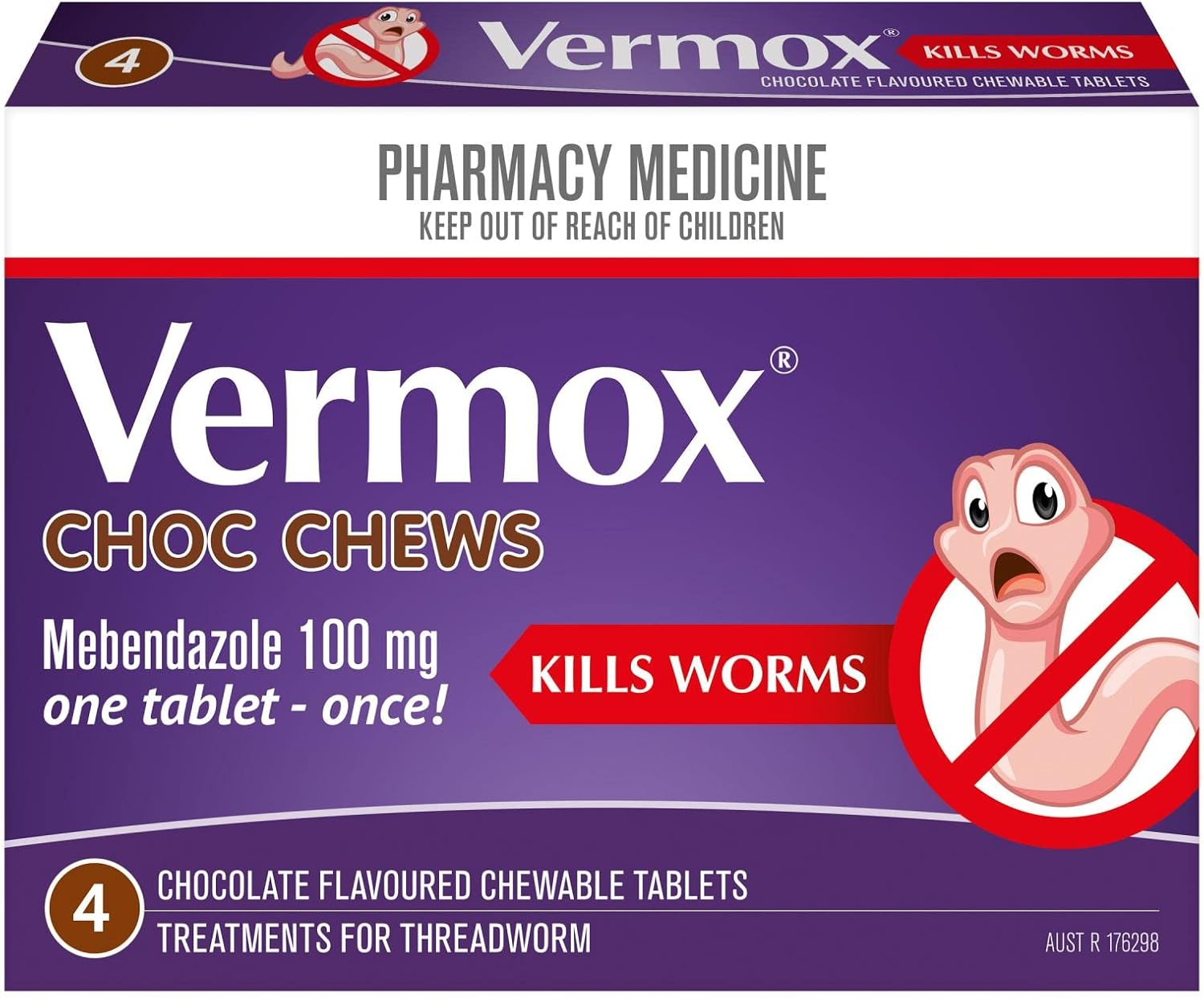Vermox Choc Chews One Tablet 4 Treatments image number 2