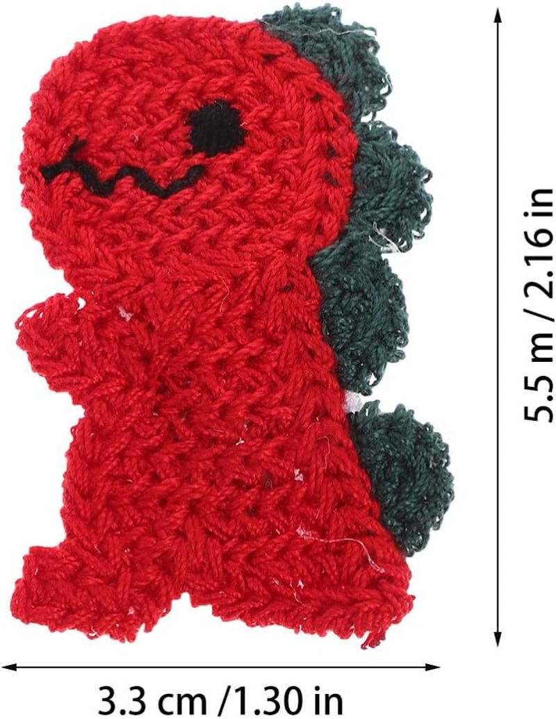 Ipetboom Cute Dinosaur Hair Clips, Pack of 10 Cute Animal Hair Clip, Crochet Snap, Hair Clips, Hair Pin, Dinosaur Hair Accessories, Gift for Girls Hair Decorations