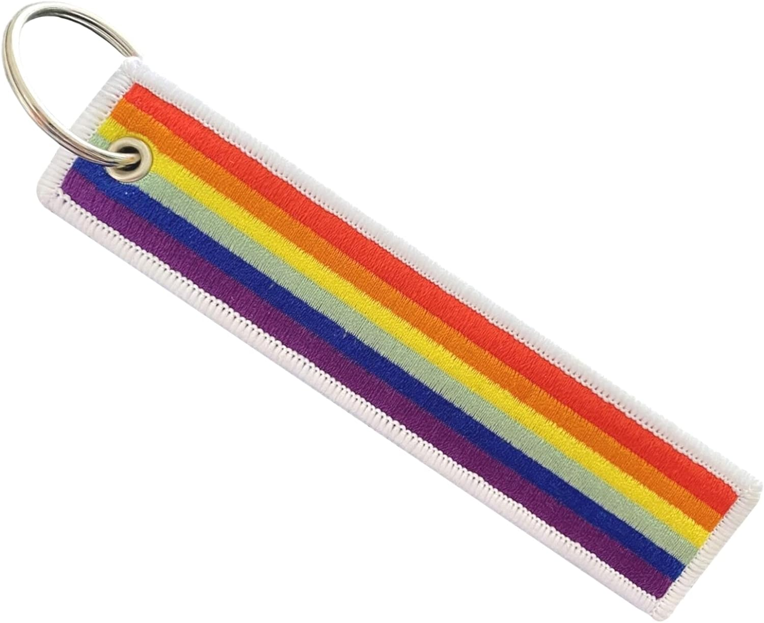 LGBT Bisexual Lesbian Rainbow Non-Binary Transgender Asexual Flag Keychain