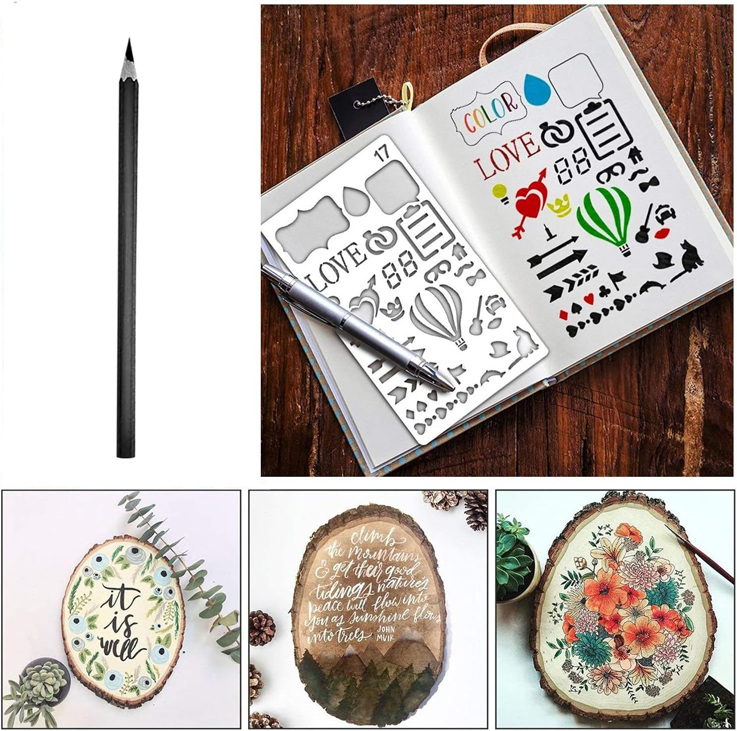 Masterspec 37PC 30W Wood Burning Pen Set Electric Soldering Iron Kit Iron Burner Hobby Kit image number 4