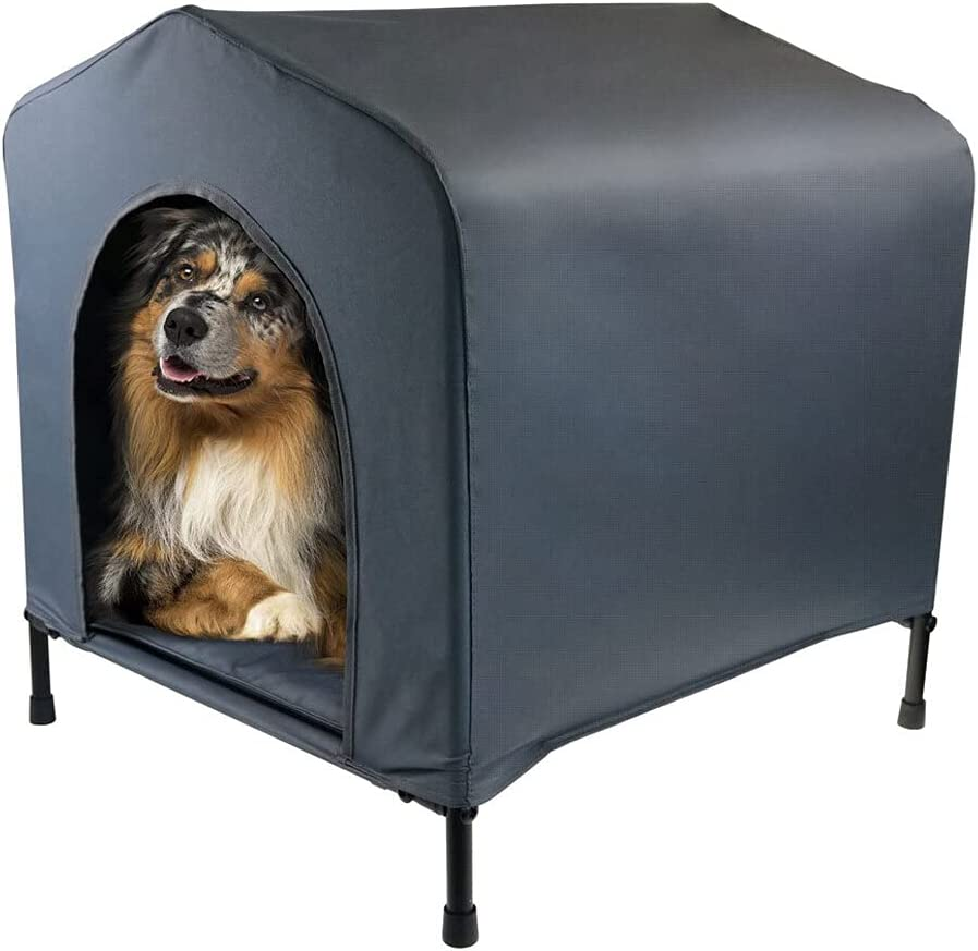 Paws & Claws Indoor/Outdoor Elevated Canvas Dog/Pets Waterproof Bed/House/Kennel