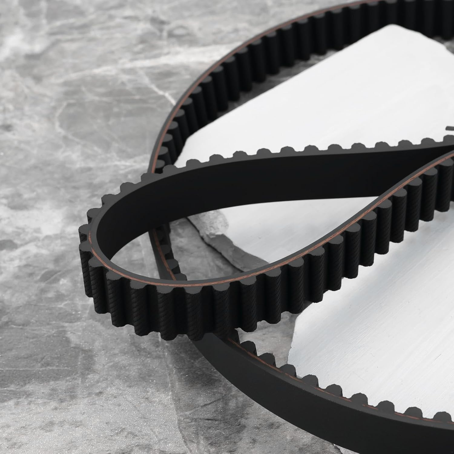 Ecsing 1Pc Lawn Mower Deck Timing Belt Tractor Belt Replacement 120-3335 1203335 265-610 Compatible with Toro Time Master with 30" Deck 20978 21199 44X3/4 Inch Black image number 5