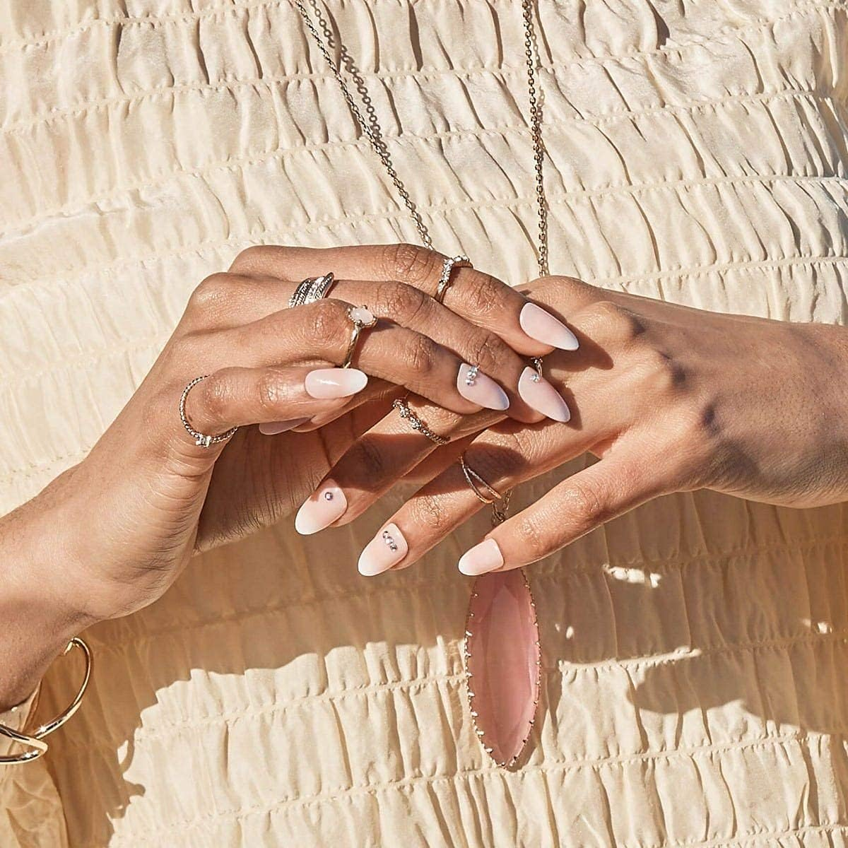 KISS Impress Press-On Manicure, Awestruck, Medium Length Square, with Purefit Technology, Includes Prep Pad, Mini File, Cuticle Stick, and 30 Fake Nails image number 2