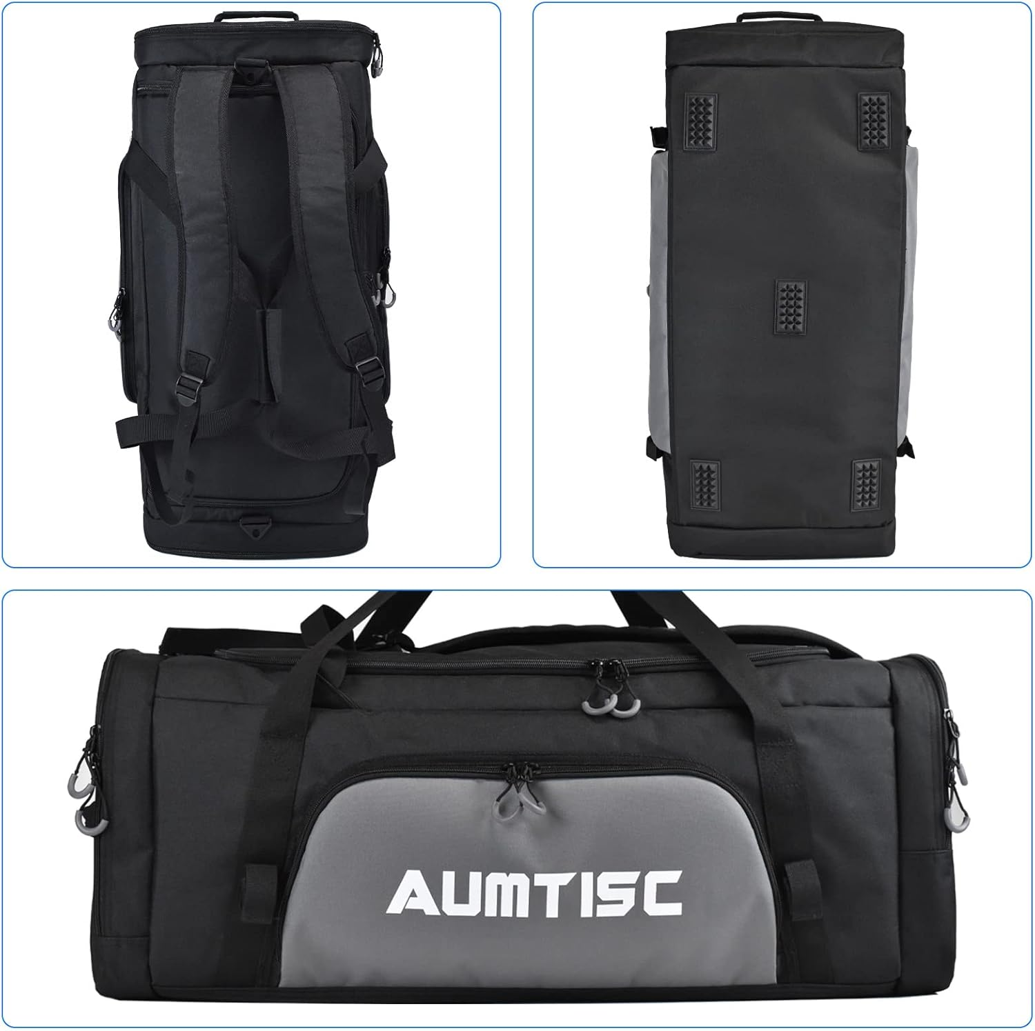 AUMTISC Lacrosse Bag Backpack 65L / 75L, 2 Stick Holders, Separate Cleats Compartment, Adjustable Shoulder Straps, Large Capacity to Holds All Lacrosse Equipment
